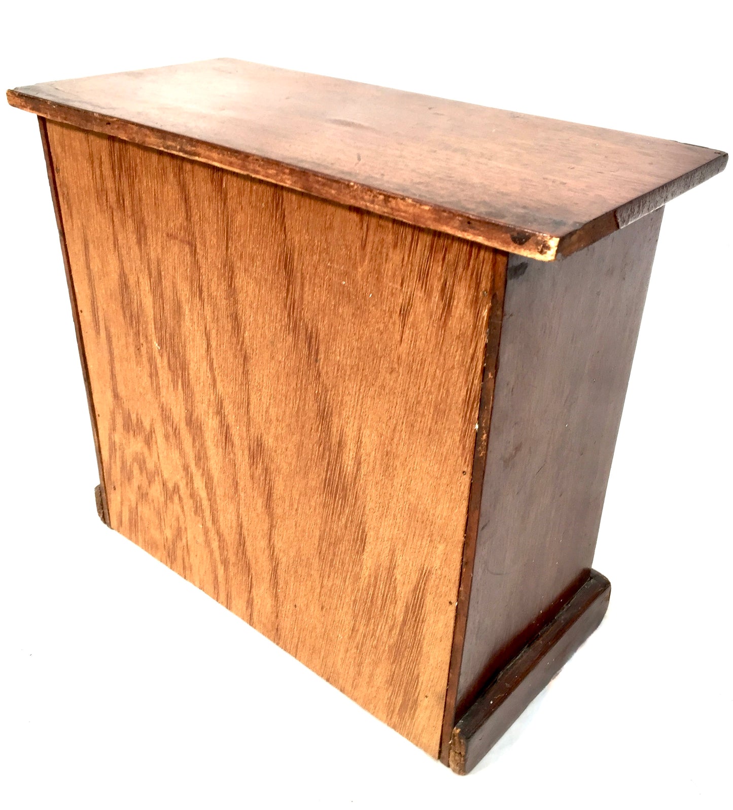 Antique Tabletop Wooden Small Chest of Collectors Drawers Storage Box c.1900