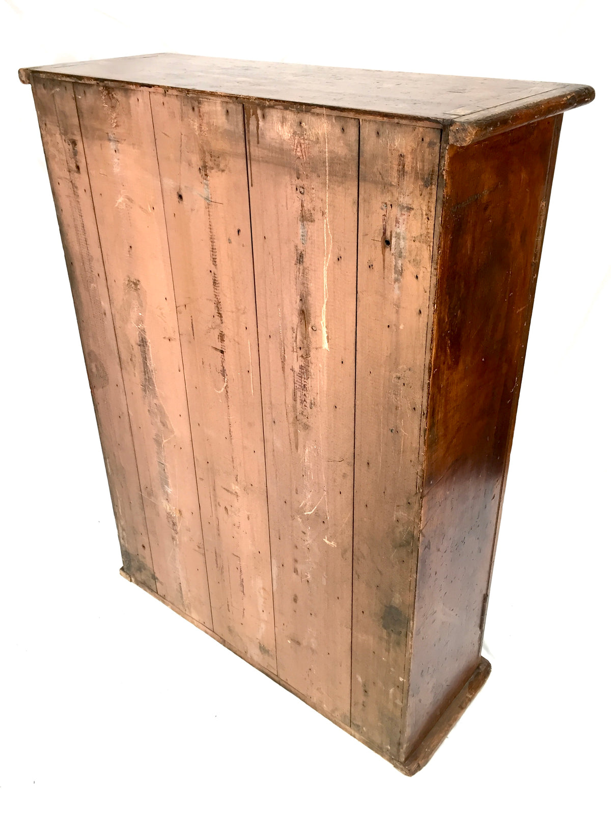 Antique Large Floor Standing Filing Cabinet Cupboard With Drawers Storage & Key