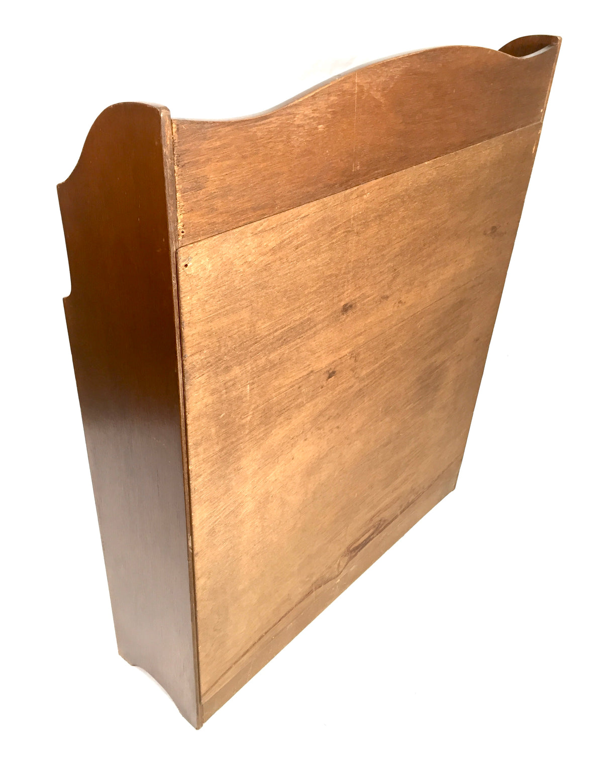 Antique Wooden Bookcase Oak Book Shelf Display Rack Freestanding c.1950 Vintage