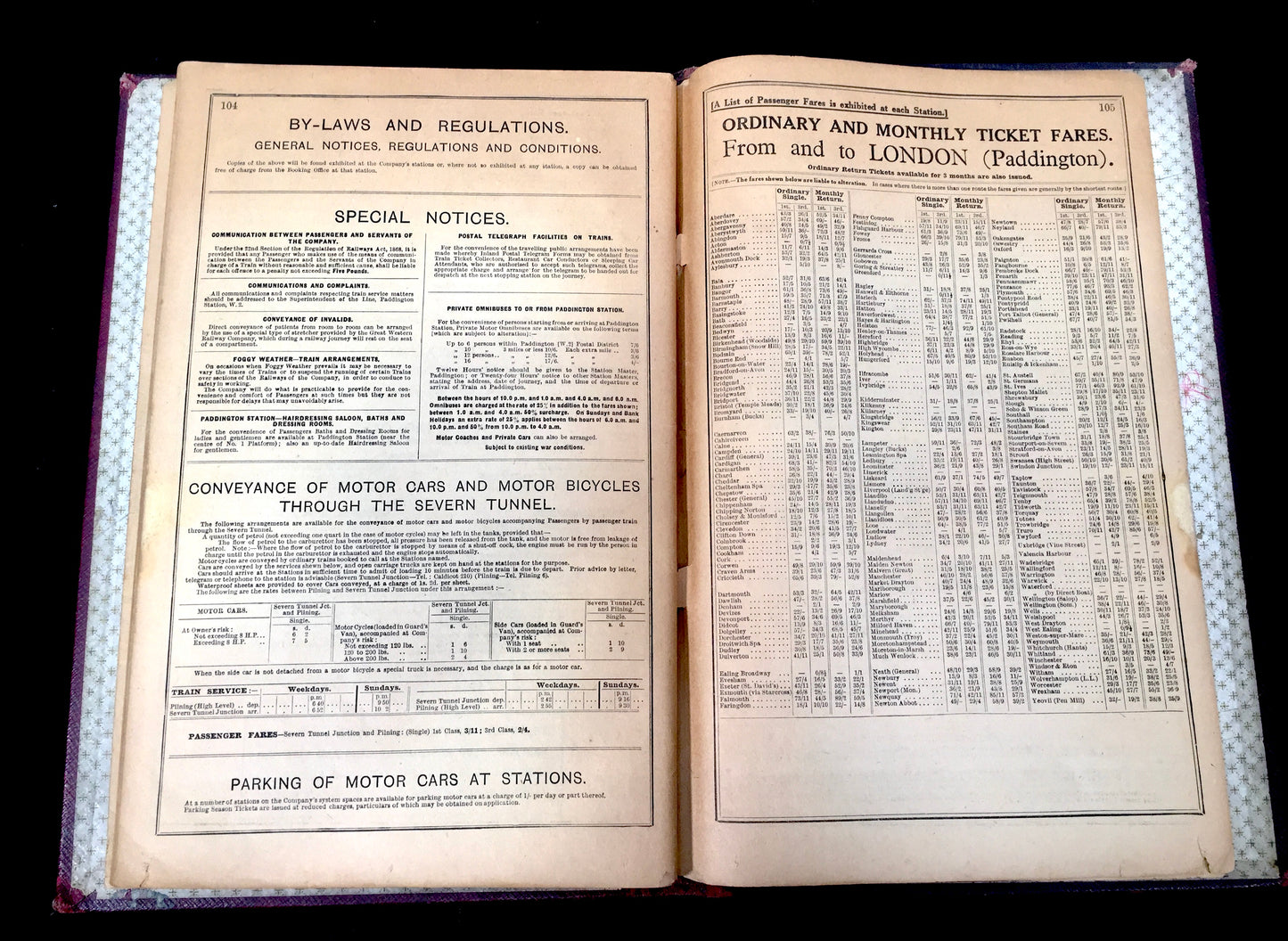 Antique WW2 Great Western Railway Timetable Booklet British Memorabilia 1943 GWR