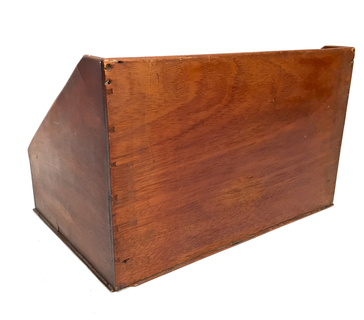 Antique Wooden Desktop Large Letter Rack / Stationery Holder / Organiser c.1910