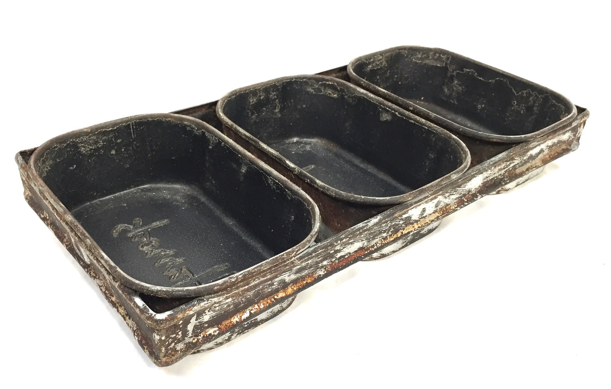 Antique Advertising Kitchenalia - Metal Harrods of London Bread Loaf Tin c.1930