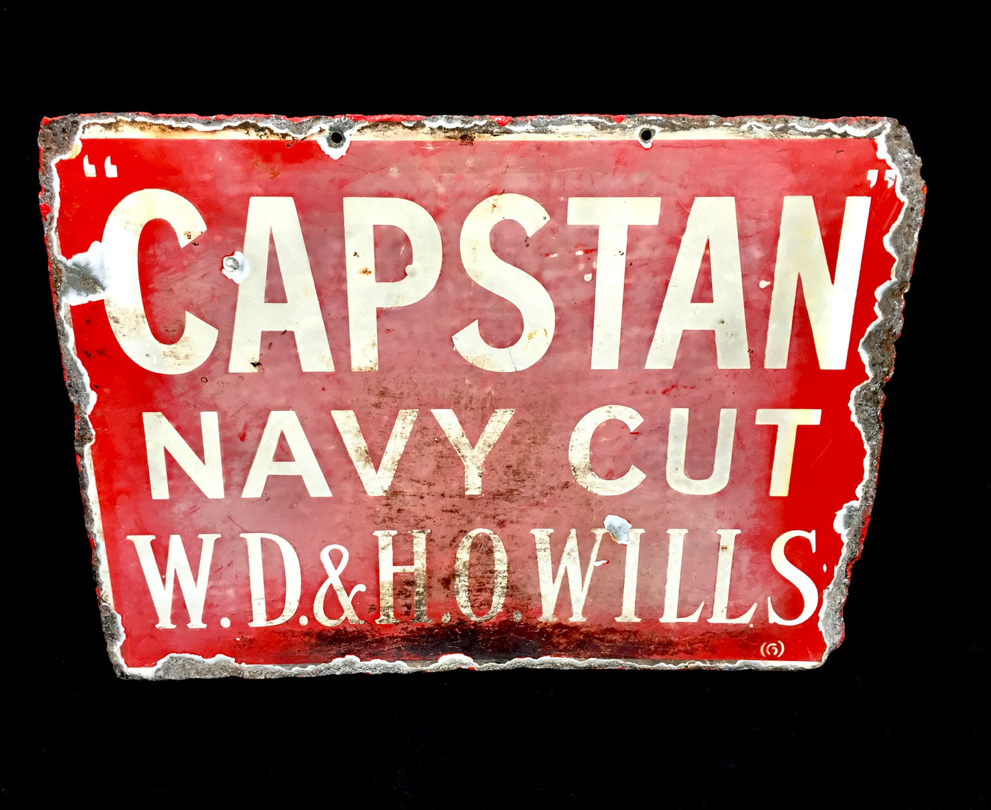 Antique Wall Mounted Double Sided Enamel Sign Wills Gold Flake Cigarettes