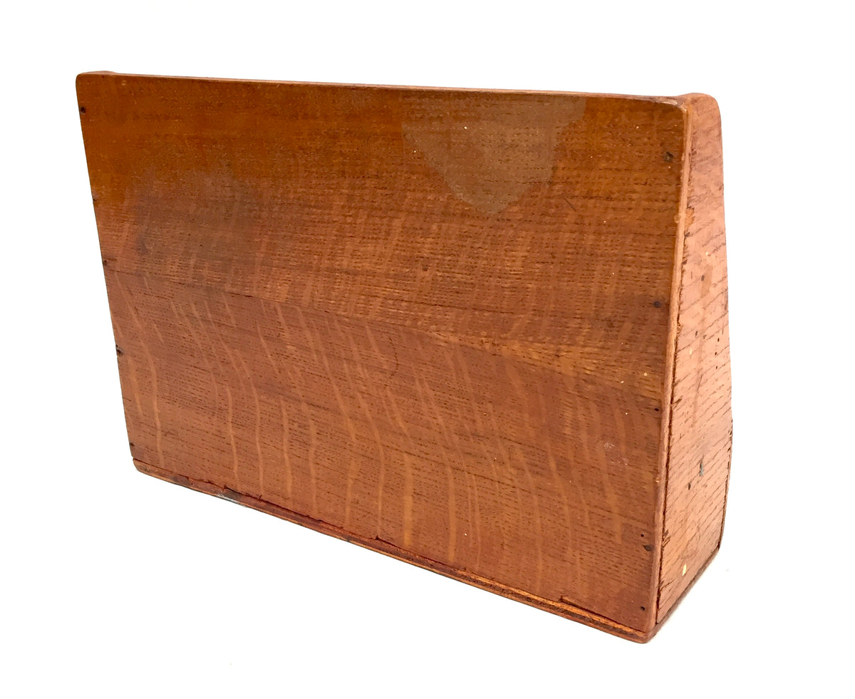 Antique 1950s Wooden Desktop Letter Rack / Stationery Holder / Mid 20th Century