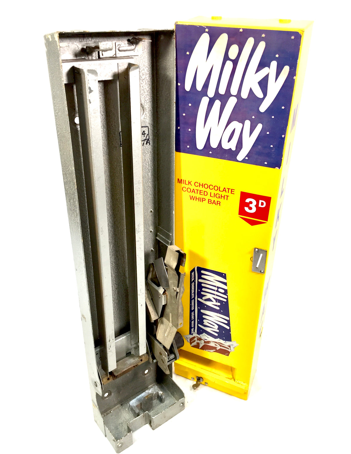 Vintage Milky Way Chocolate Bar Vending Machine Coin Operated & Working C.1965