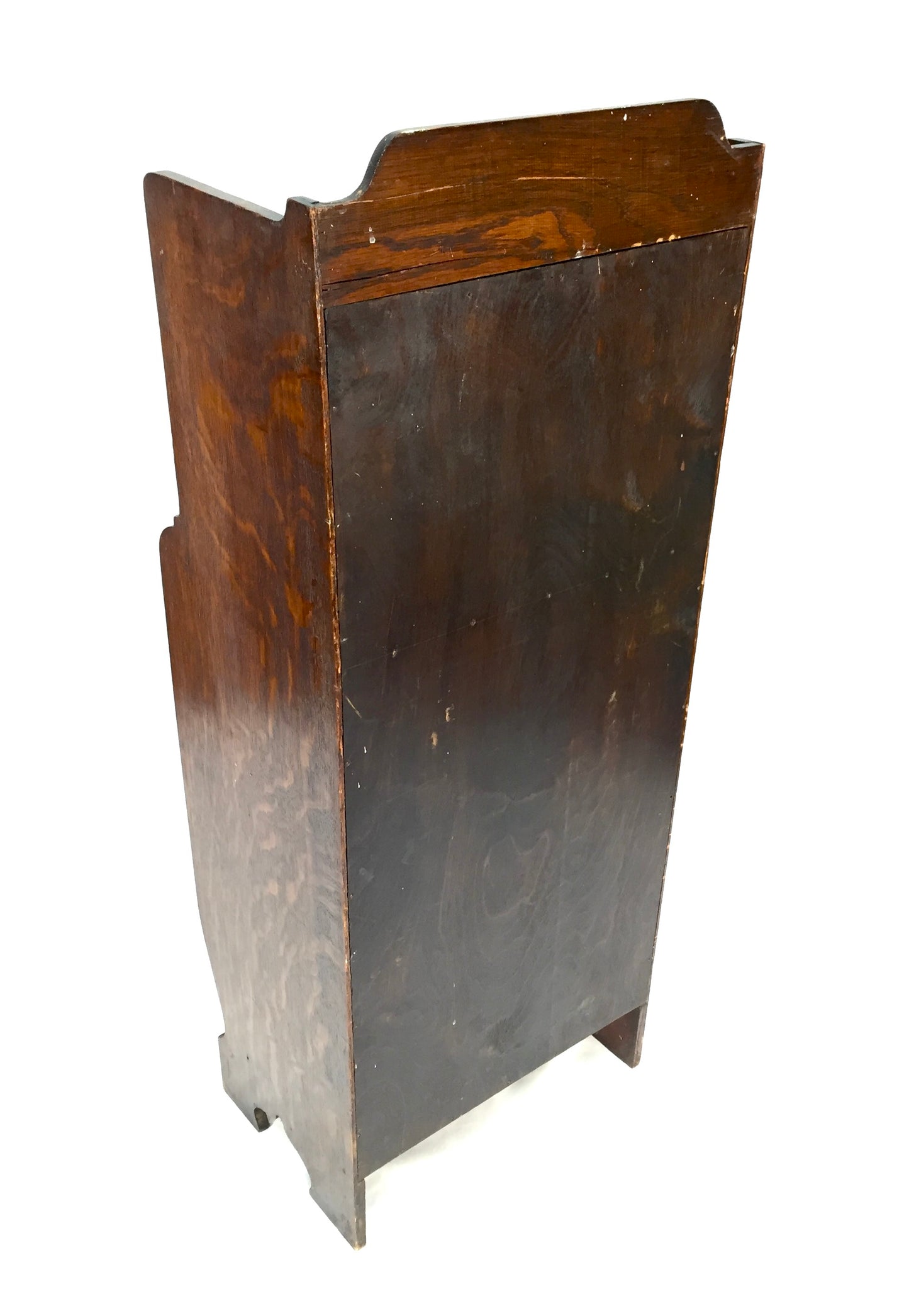 Antique Wooden Oak Magazine Newspaper Rack & Cupboard / Storage 20th Century