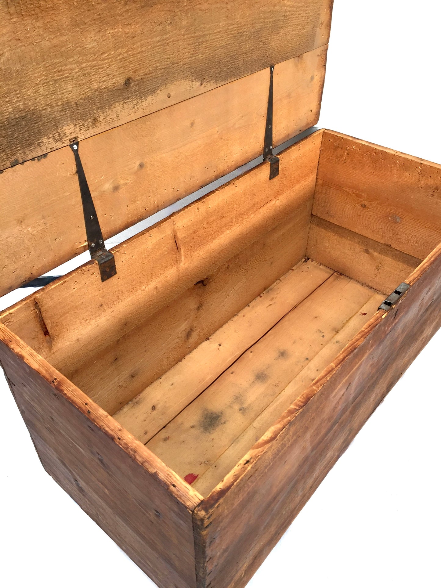 Antique 20th Century Wooden Coffer Blanket Box / Stage Prop Storage Crate c.1920