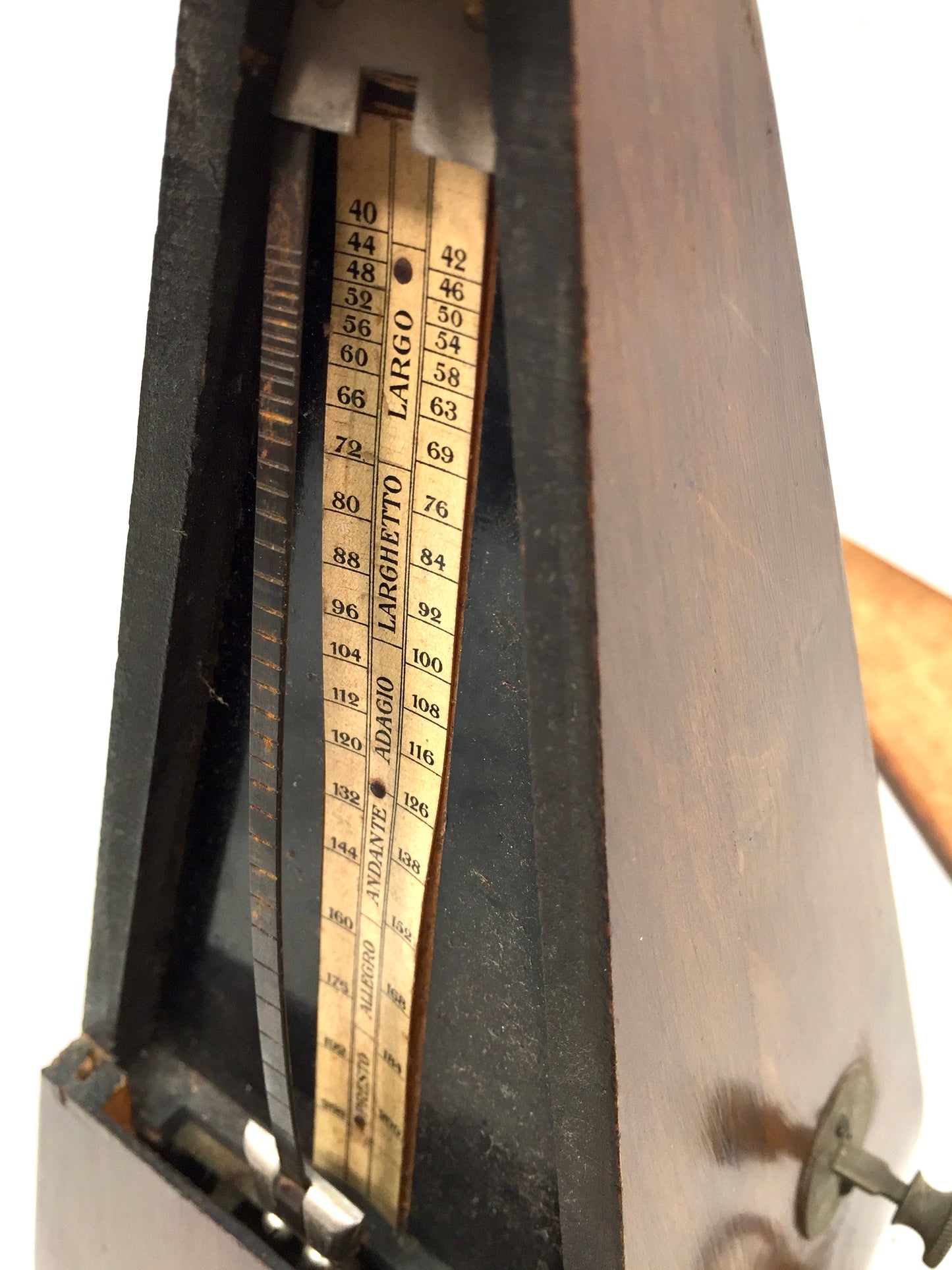 Antique Working System Maelzel Metronome France Wood Pyramid French Music Timer