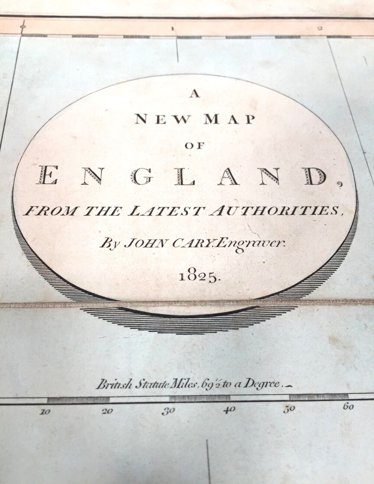 A New Map of England From The Latest Authorities By John Cary / Antique 1825