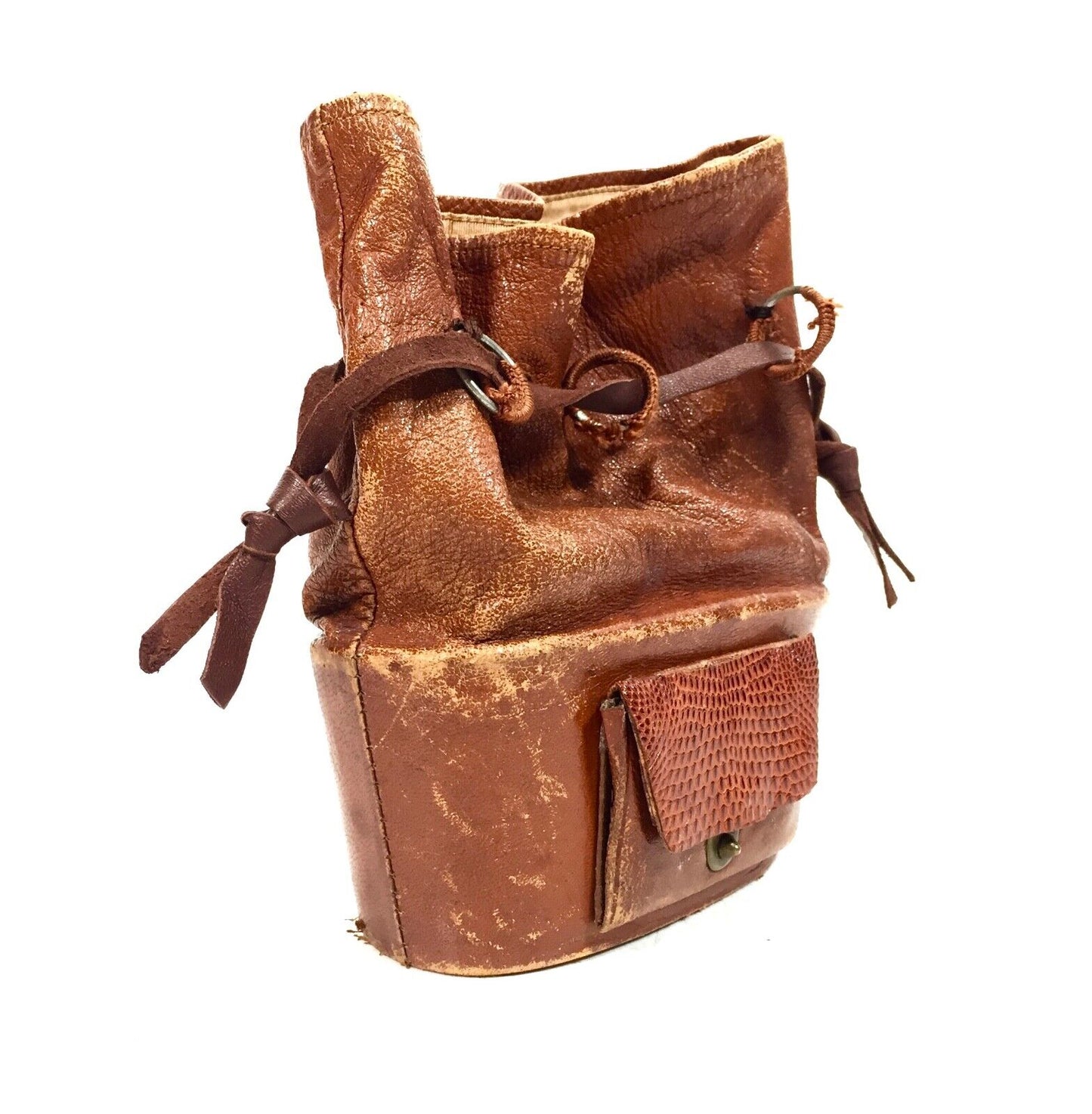 Antique 19th Century Opera Glasses In Rare Leather Bag / Case / Binoculars