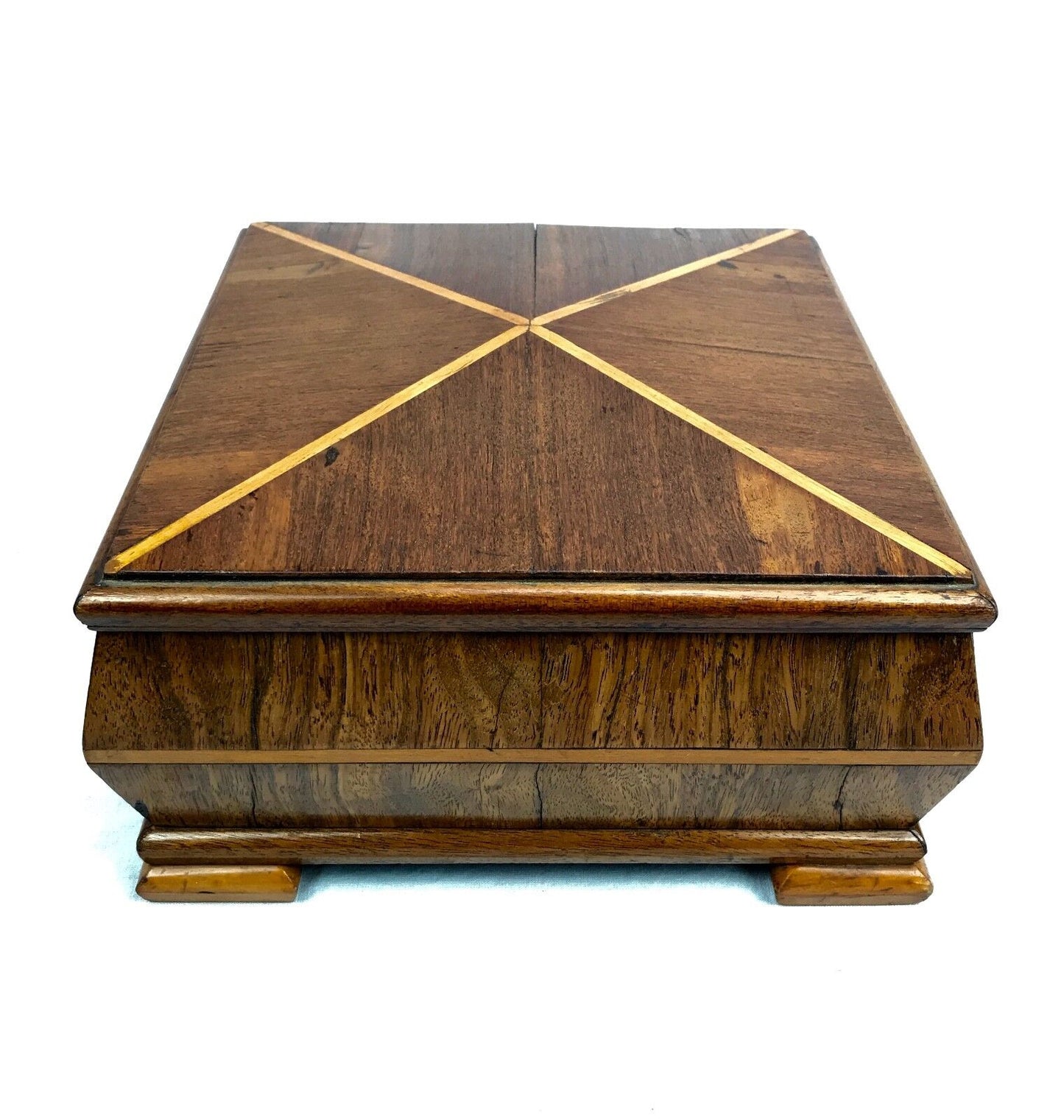 Antique Wooden Smokers Box / Afrika 1940's / Storage Chest / Vintage Cigarette