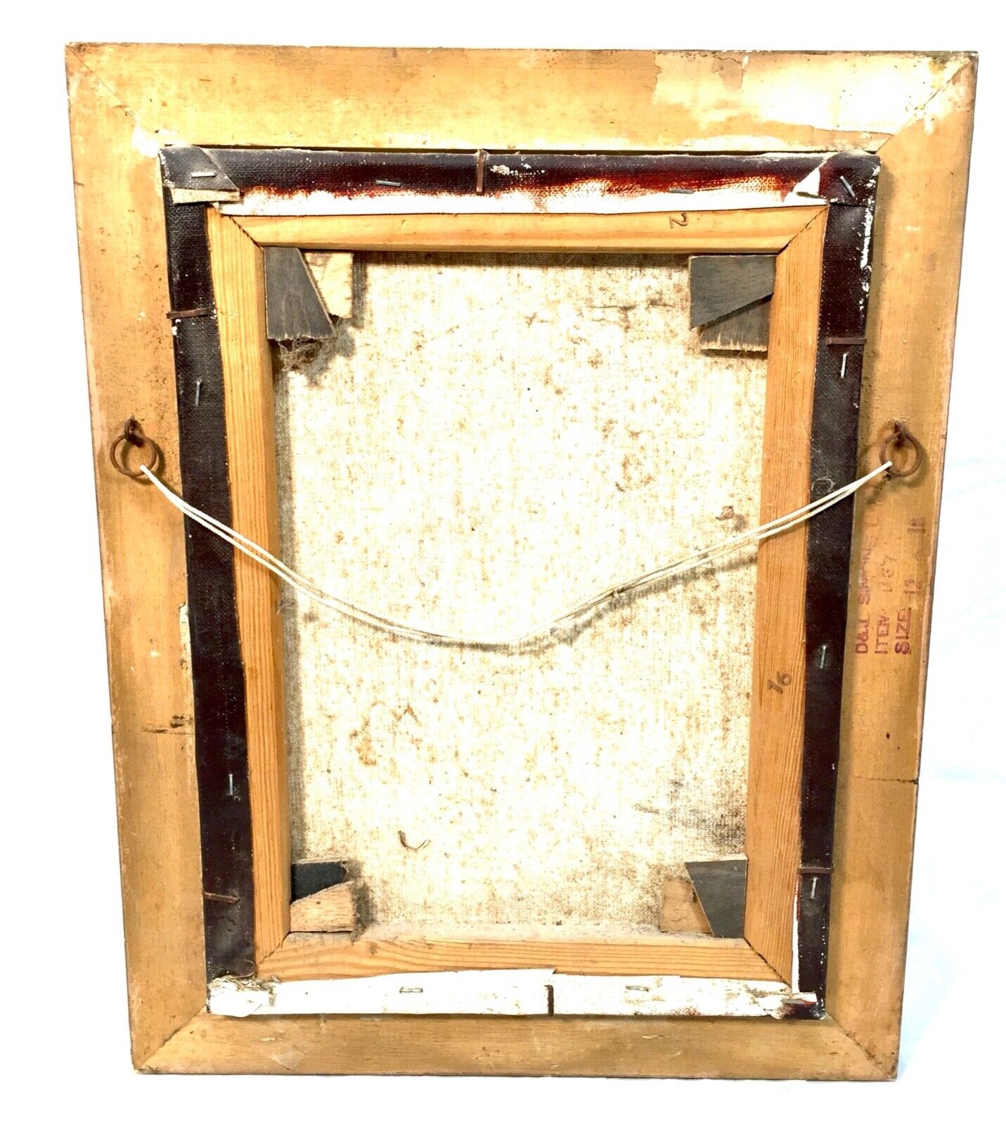 Vintage Framed Blenheim Cavalier King Charles Spaniel Dog Oil Painting on Canvas