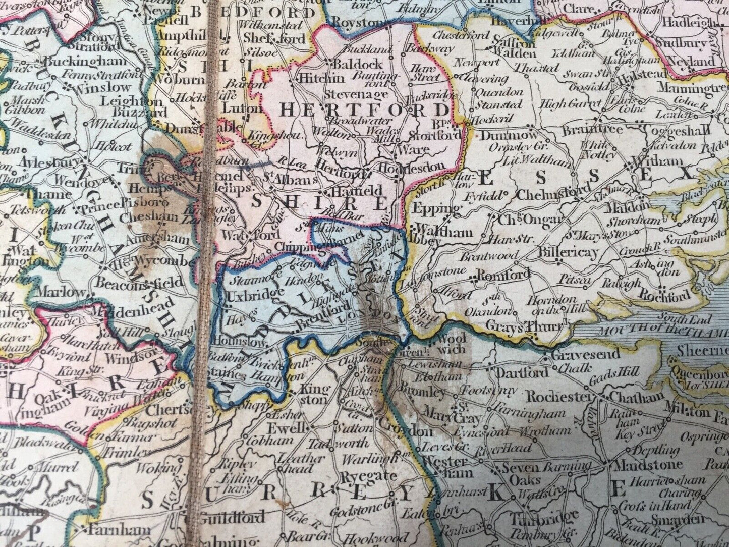 A New Map of England From The Latest Authorities By John Cary / Antique 1825