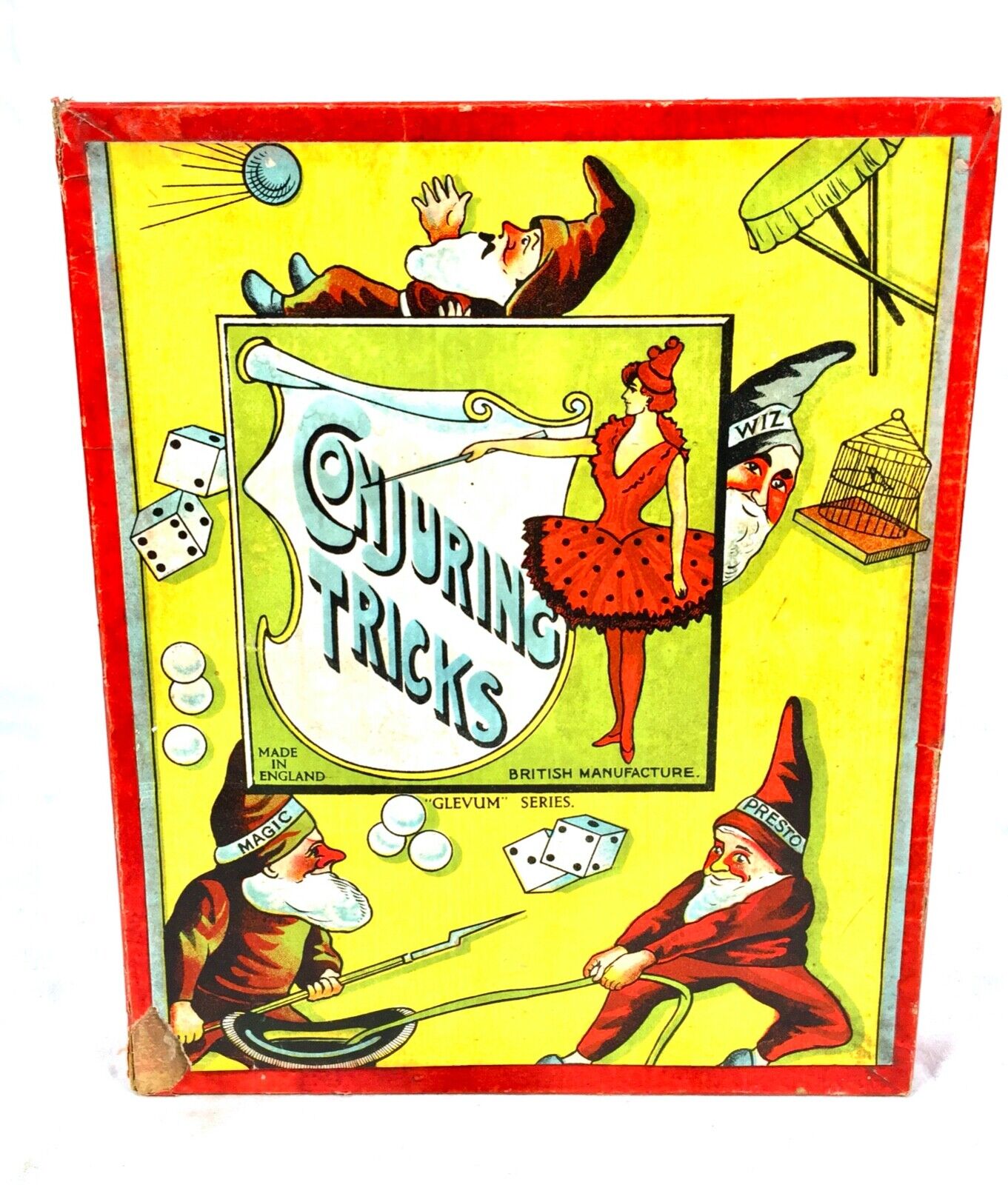 Antique Robert Brothers Glevum Series Magic Trick Toy Game Set , England c.1920