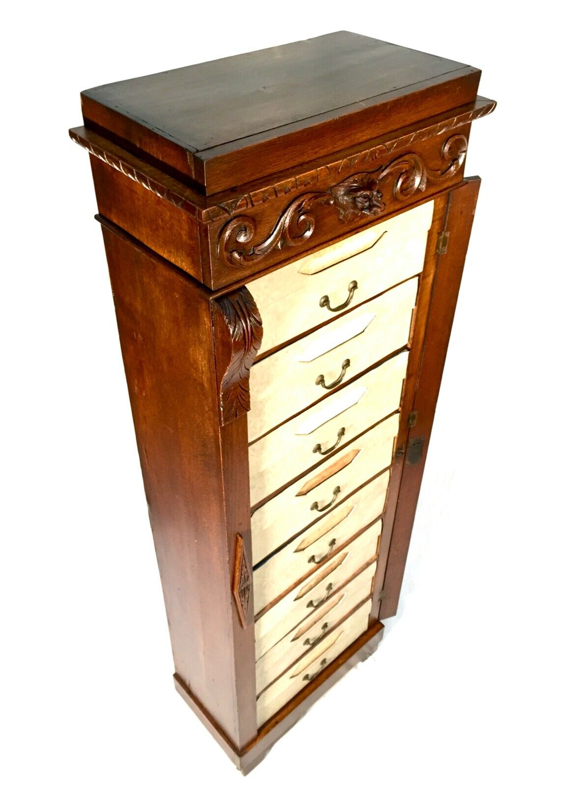 Antique Oak French Filing Cabinet / Chest of Drawers / Cartonnier / 19th Century