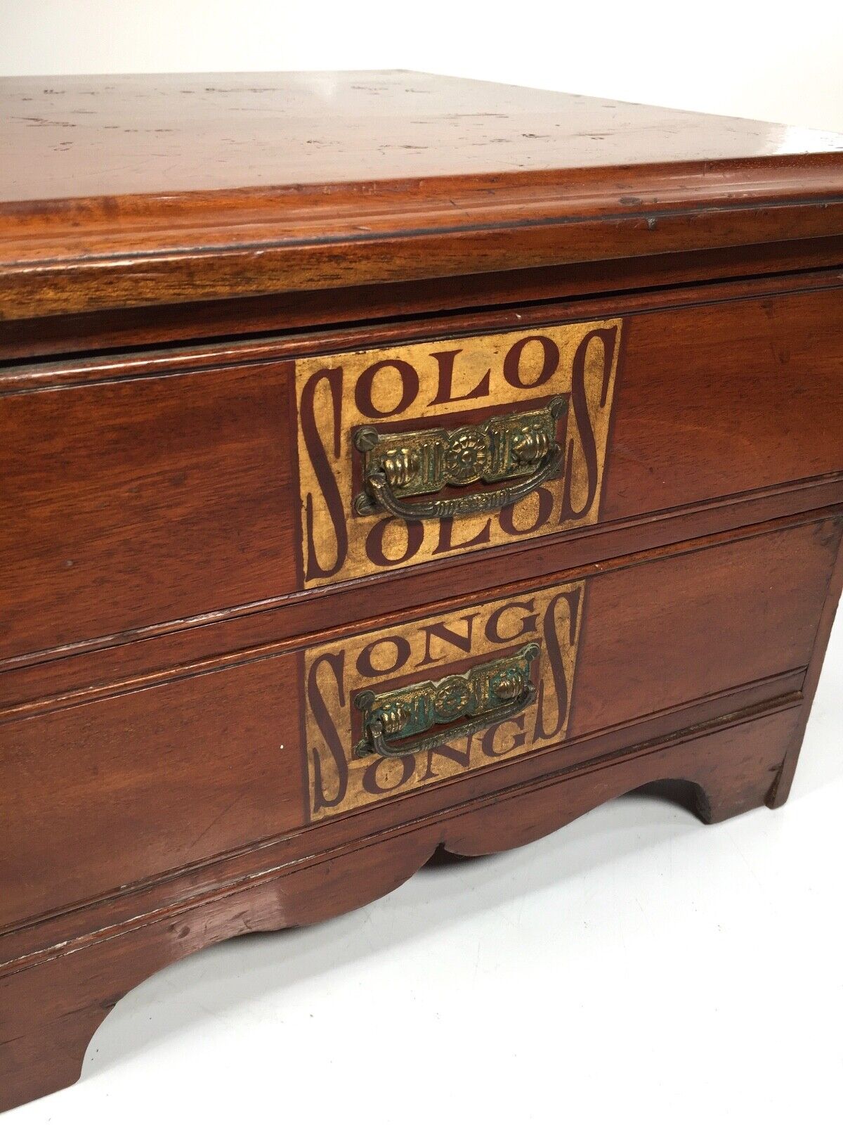 Antique Wooden Music Sheet / Book / Drawers Collectors Cabinet / Storage Unit