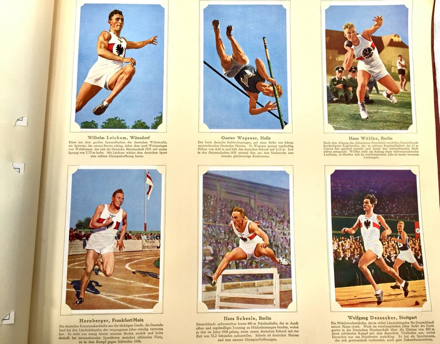 Antique German 1936 Olympics Cigarette Card Book / Magazine Sporting Memorabilia