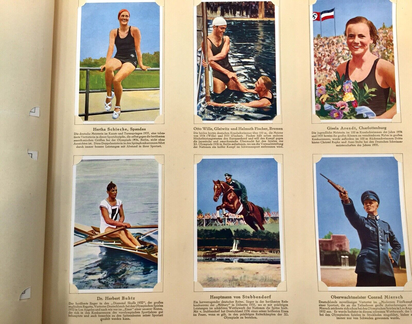 Antique German 1936 Olympics Cigarette Card Book / Magazine Sporting Memorabilia
