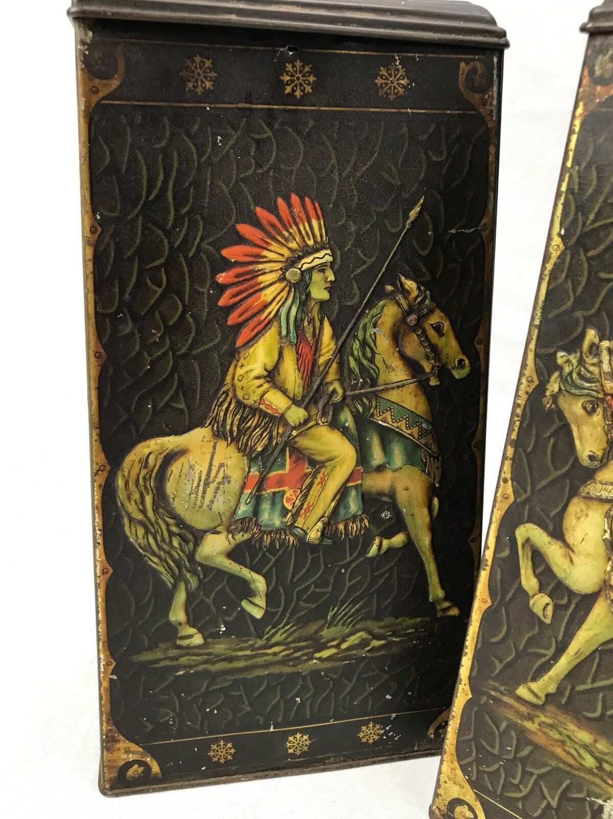 Antique Victory Lozenges & Gums / Sweets / Matching Tin Pair / RARE