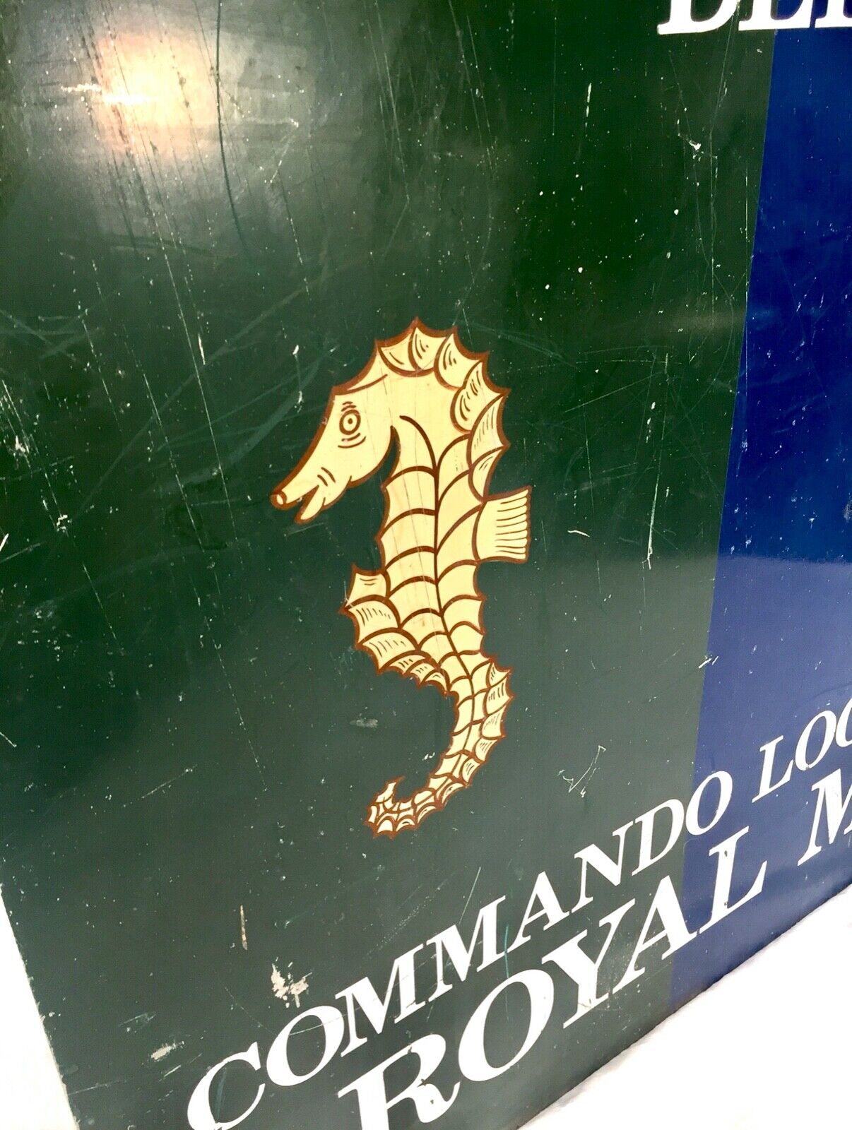 Antique Salvage - Royal Marines Logistic Regiment Sign from Stonehouse Barracks