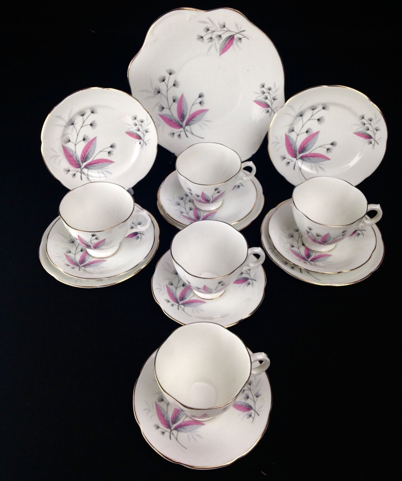 Royal Stuart Vintage Tea Set / Afternoon Tea / Pink And White Floral / Tea Cups