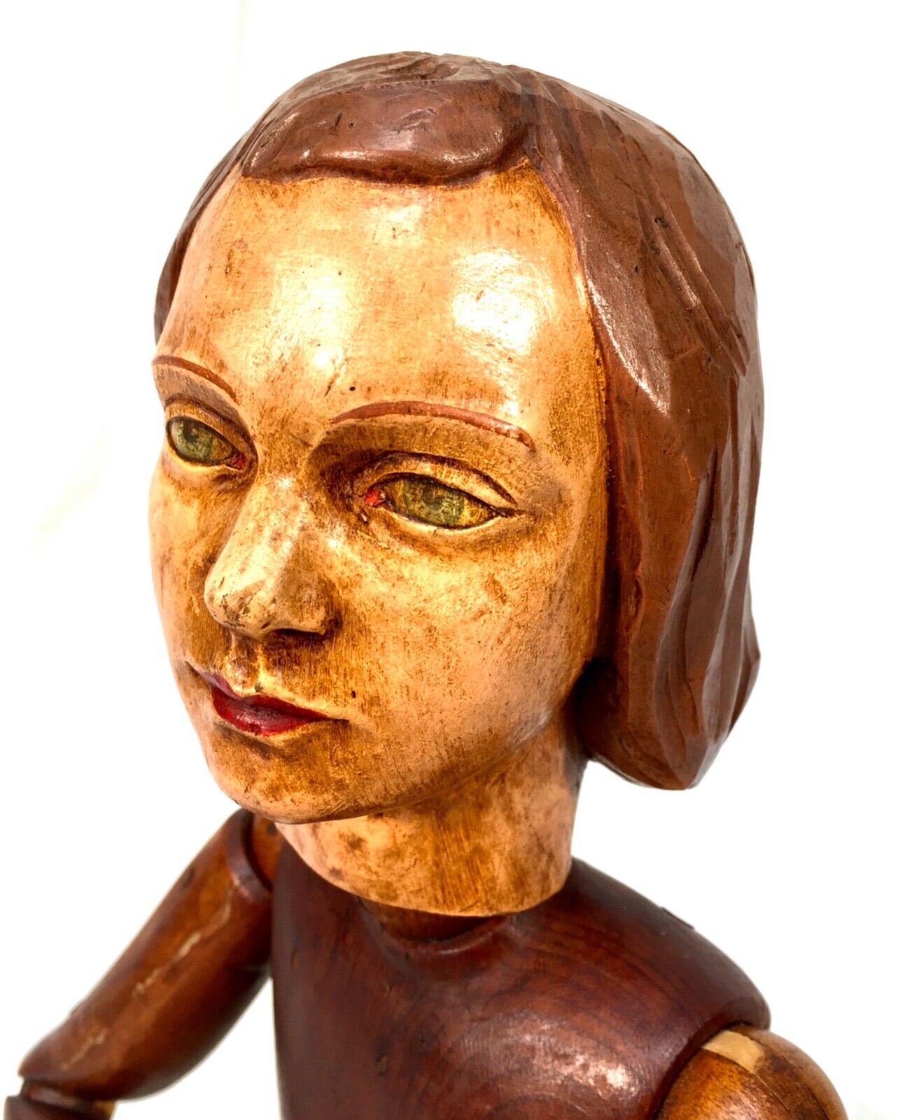 Antique Wooden French Articulated Artists Lay Figure & Head Collection c.1900