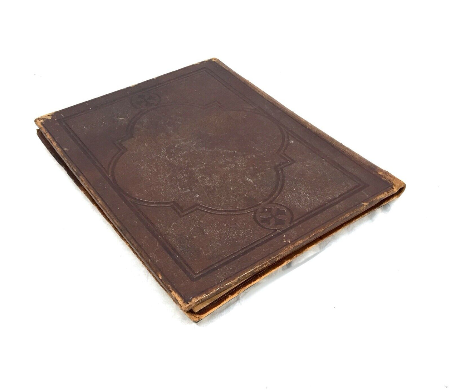 Antique Stationery - Wooden Covered Blotter / Notebook Paper Holder / Victorian
