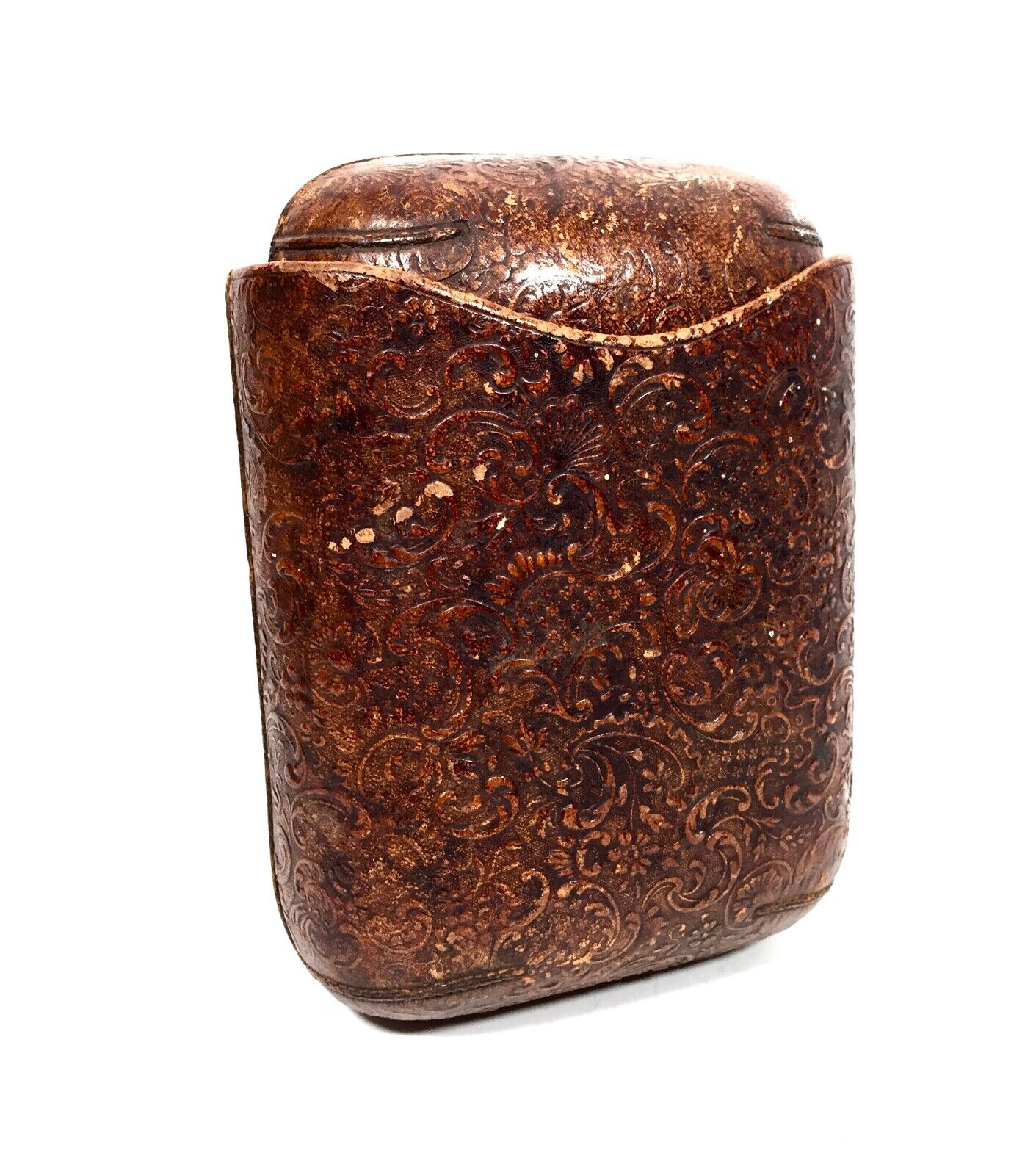 Antique Moroccan Leather Style Pouch / Bag / Case Marked Auguste Klein