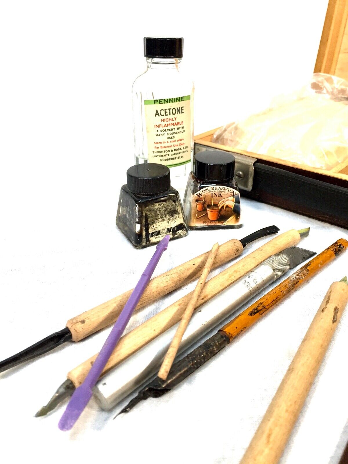 Antique Wax Masters Sculpture Making Kit in Wooden Box / Vintage / Art /