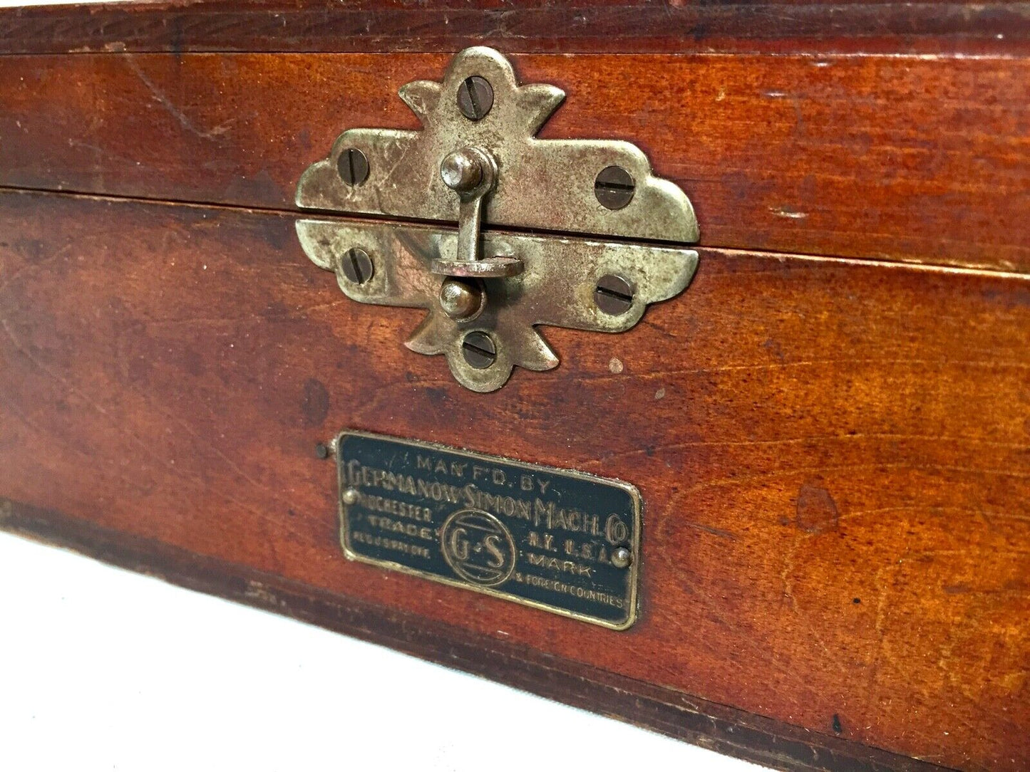 Antique Germanow Simon Machine & Co Watchmakers Repair Parts / Crystals in Box