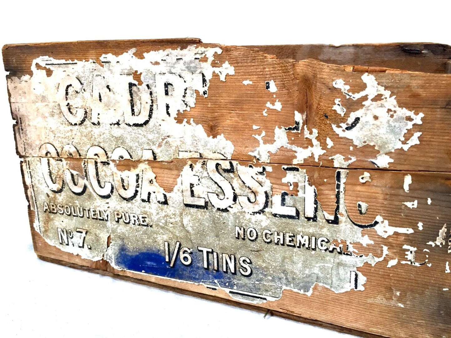 Antique Advertising - Cadbury's Chocolate Cocoa Wooden Shop Display Box / c1910