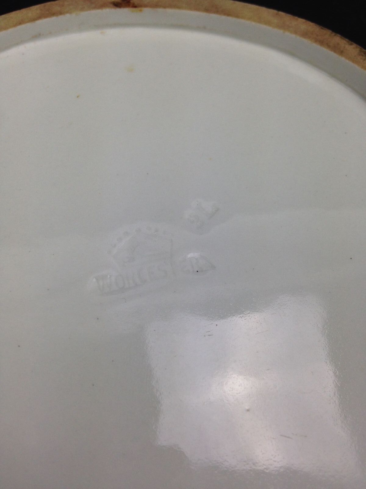 Antique Royal Worcester Cabaret Tea Tray / Blue Leaf Design / Large / Victorian