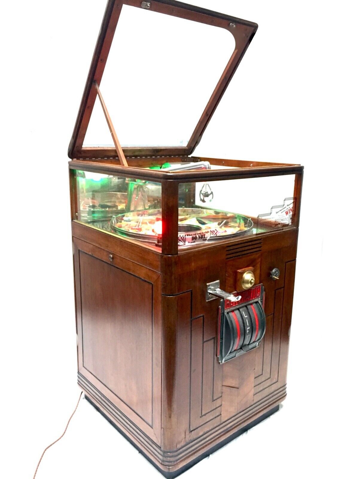 Antique 1930s Rotomatic Coin Operated Arcade Machine By Mutoscope Reel Working