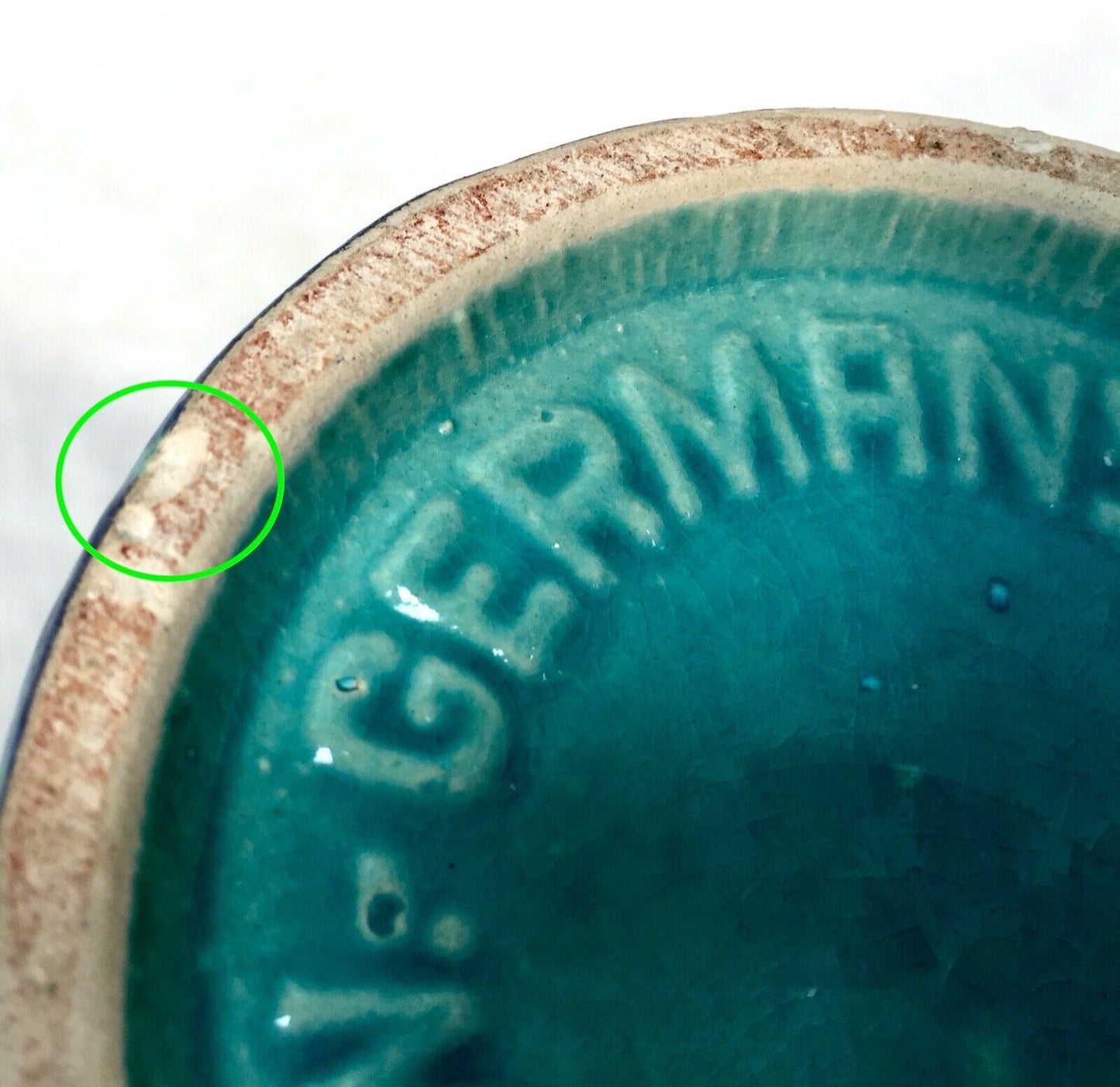 Vintage West German Pottery Fat Vase / Turquoise & Blue / Retro 1970s / Jug