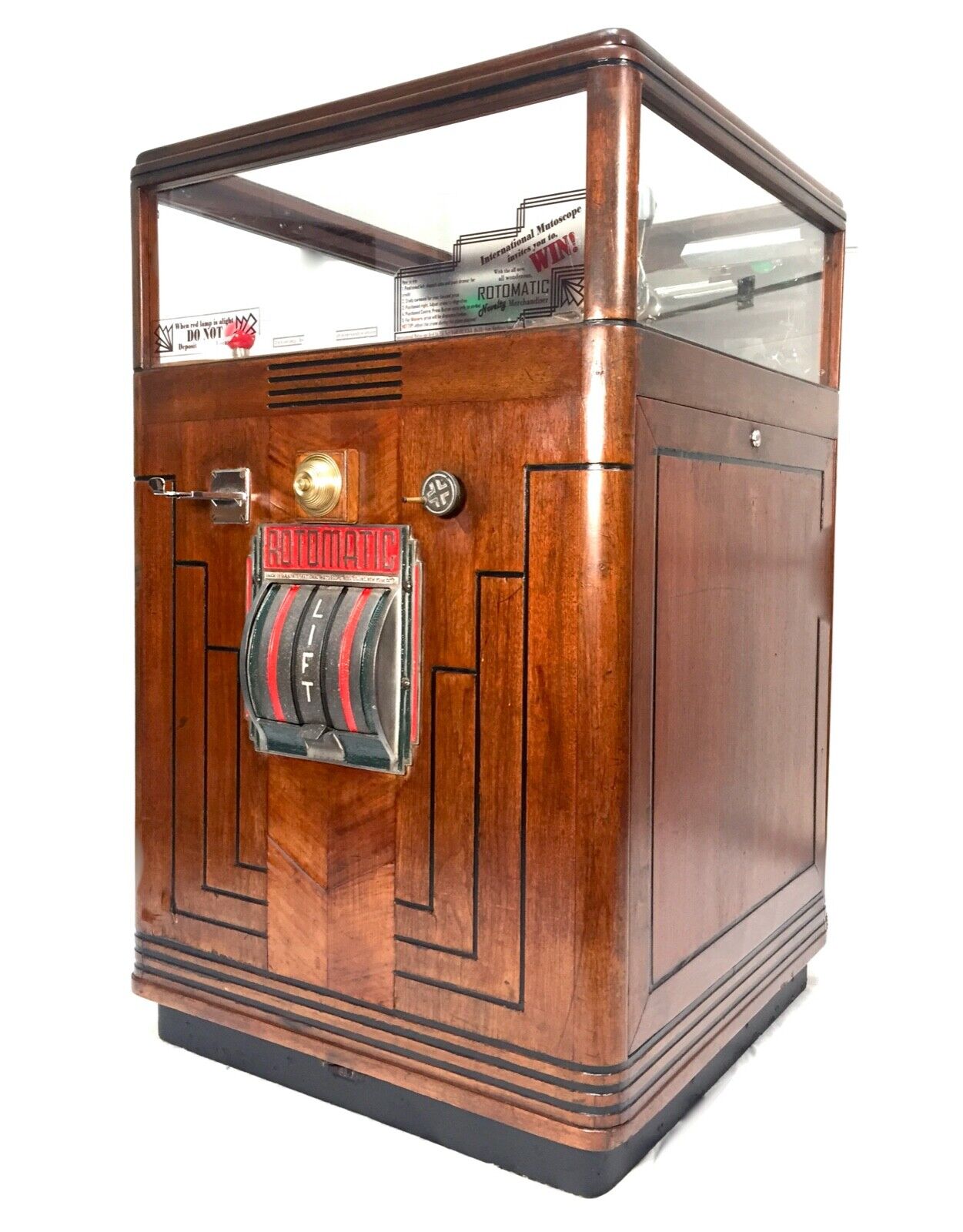 Antique 1930s Rotomatic Coin Operated Arcade Machine By Mutoscope Reel Working