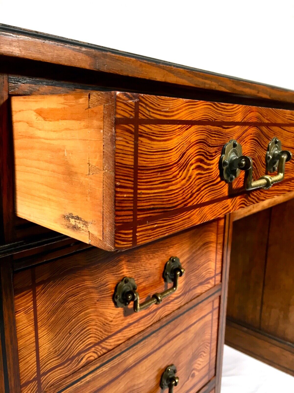 Antique Victorian Pedestal Desk by Gillows Of Lancaster Aesthetic Movement c1890