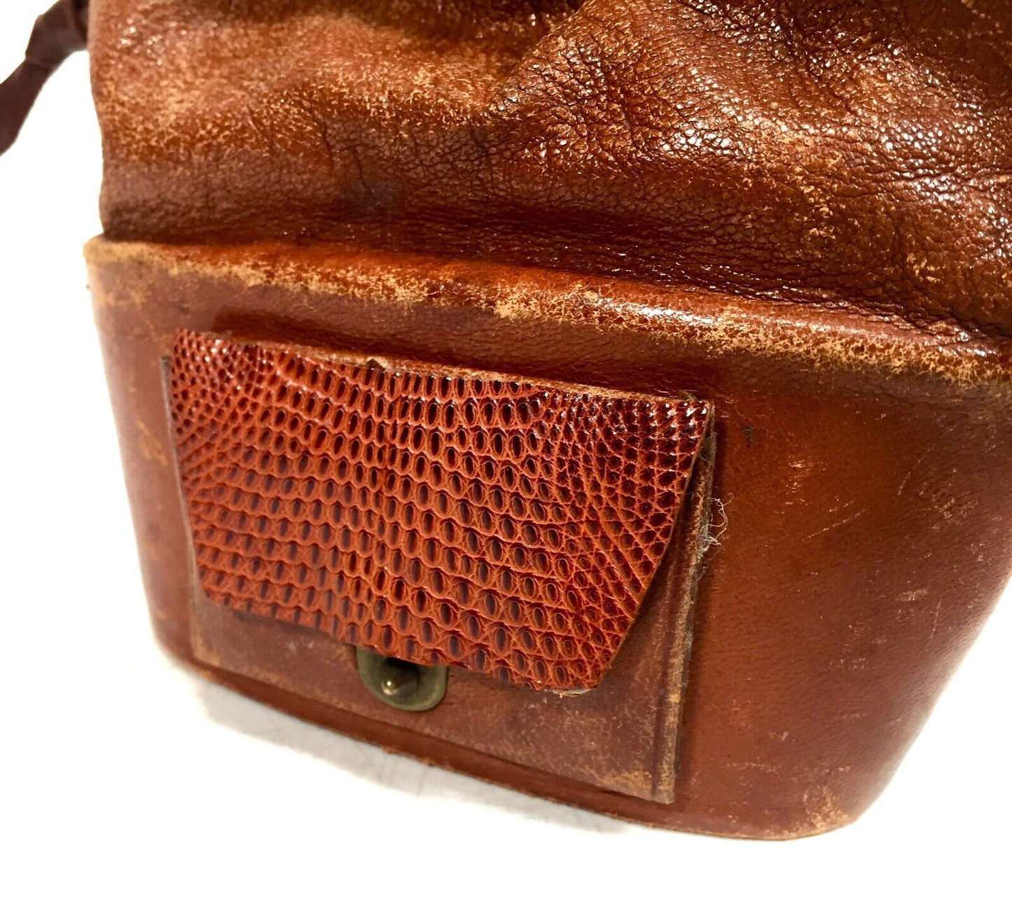 Antique 19th Century Opera Glasses In Rare Leather Bag / Case / Binoculars