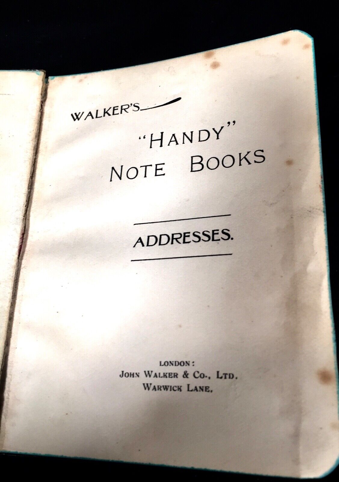 Antique Silver Fronted Unused Notebook by John Walker & Co London / Hallmarked