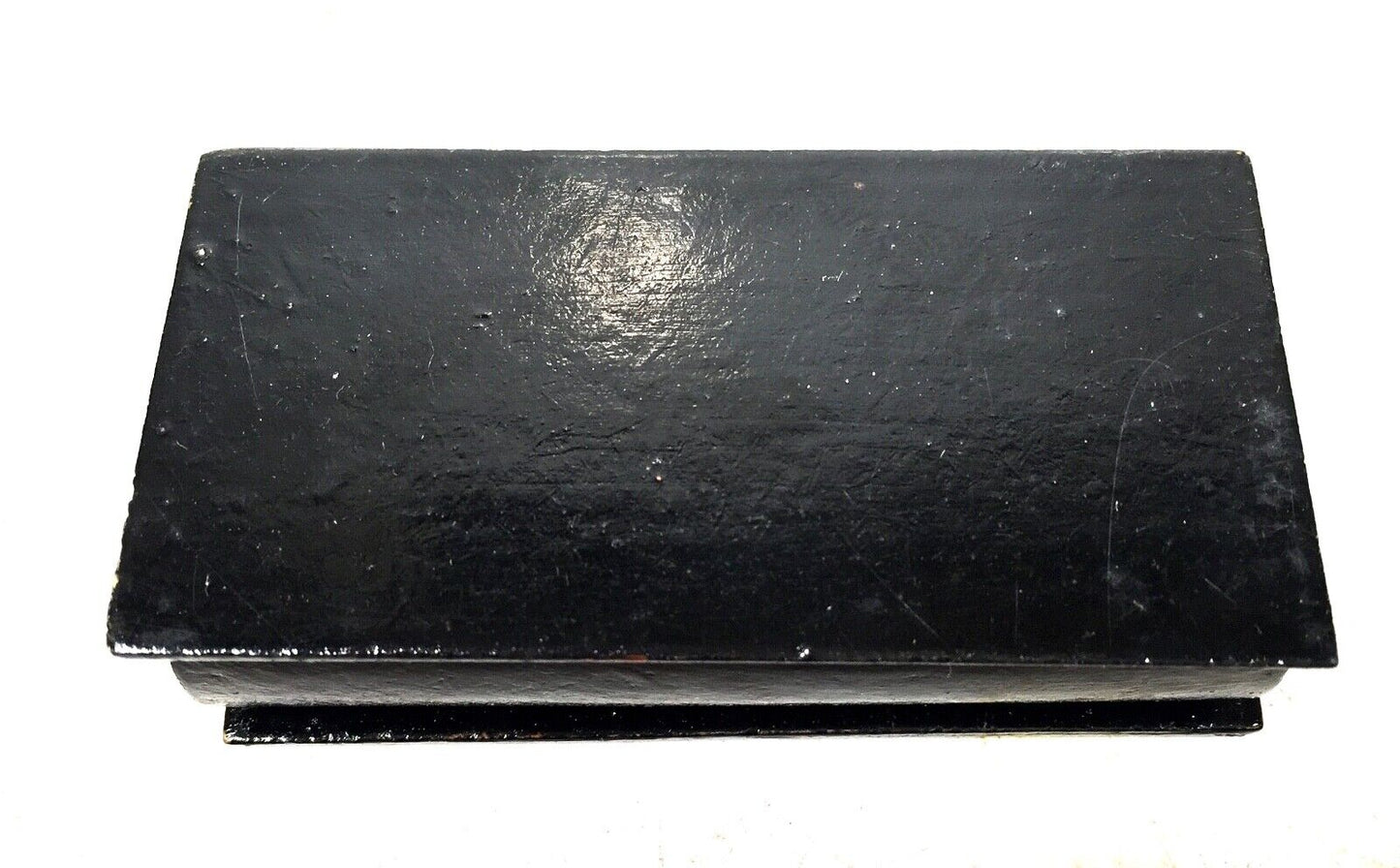 Antique Russian Lacquered / Lacquer Box / Trinket Holder / Signed 