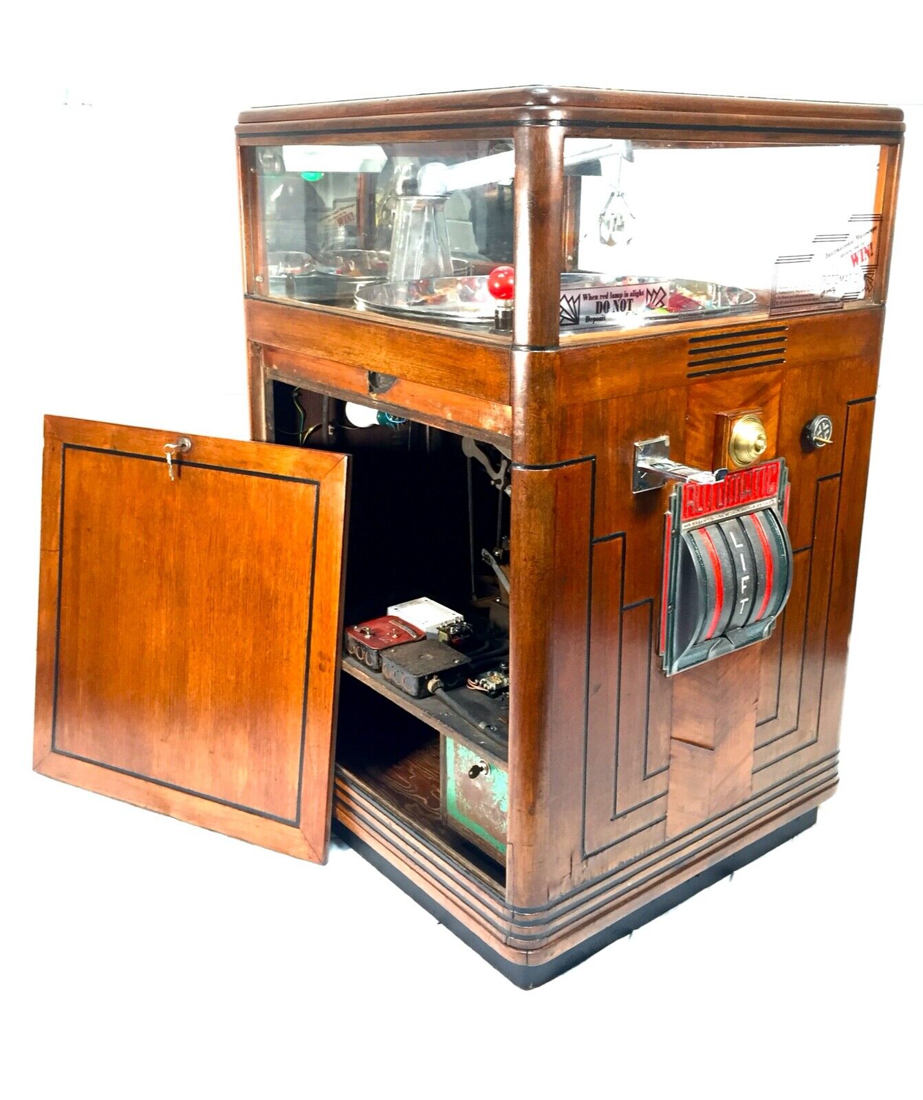 Antique 1930s Rotomatic Coin Operated Arcade Machine By Mutoscope Reel Working
