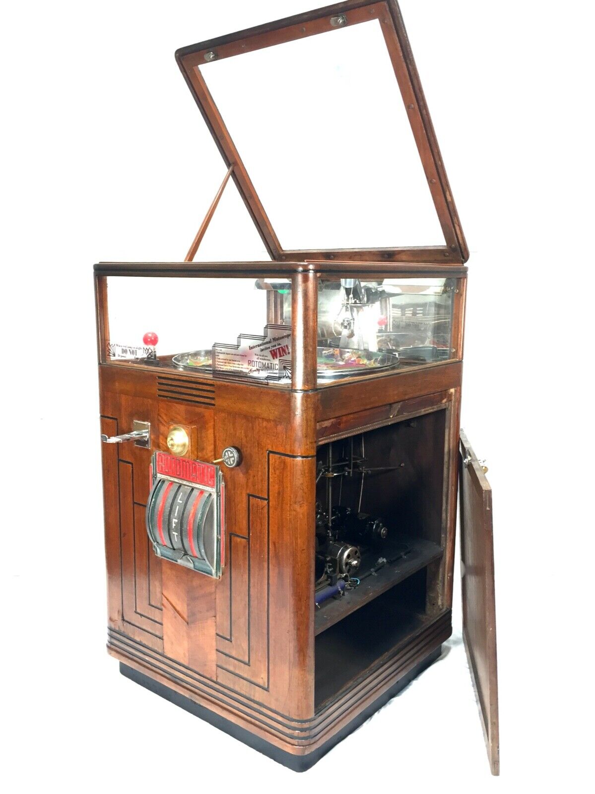 Antique 1930s Rotomatic Coin Operated Arcade Machine By Mutoscope Reel Working