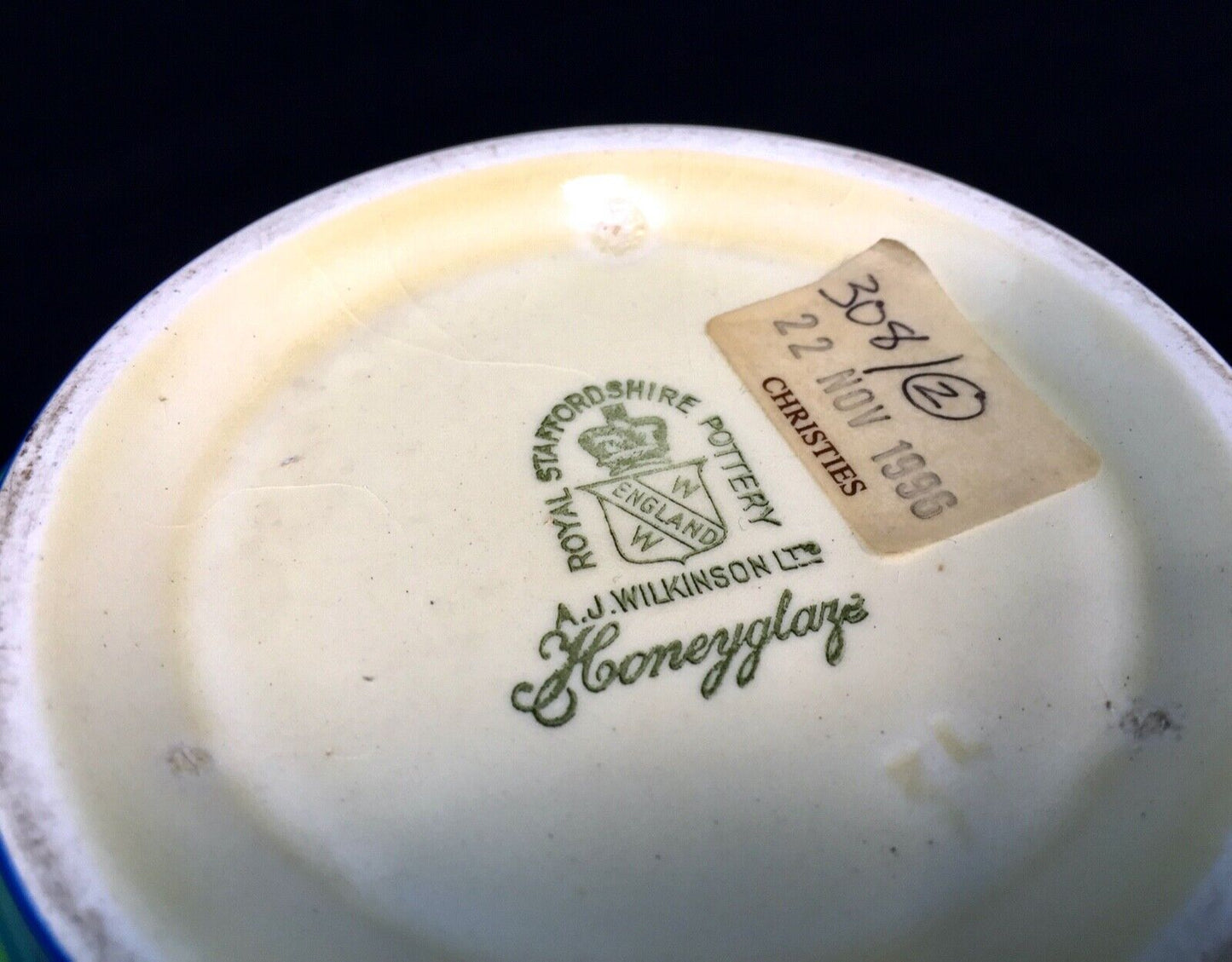 Clarice Cliff - Pair of Liberty Stripe Band Bowls / Art Deco Pottery / c1930