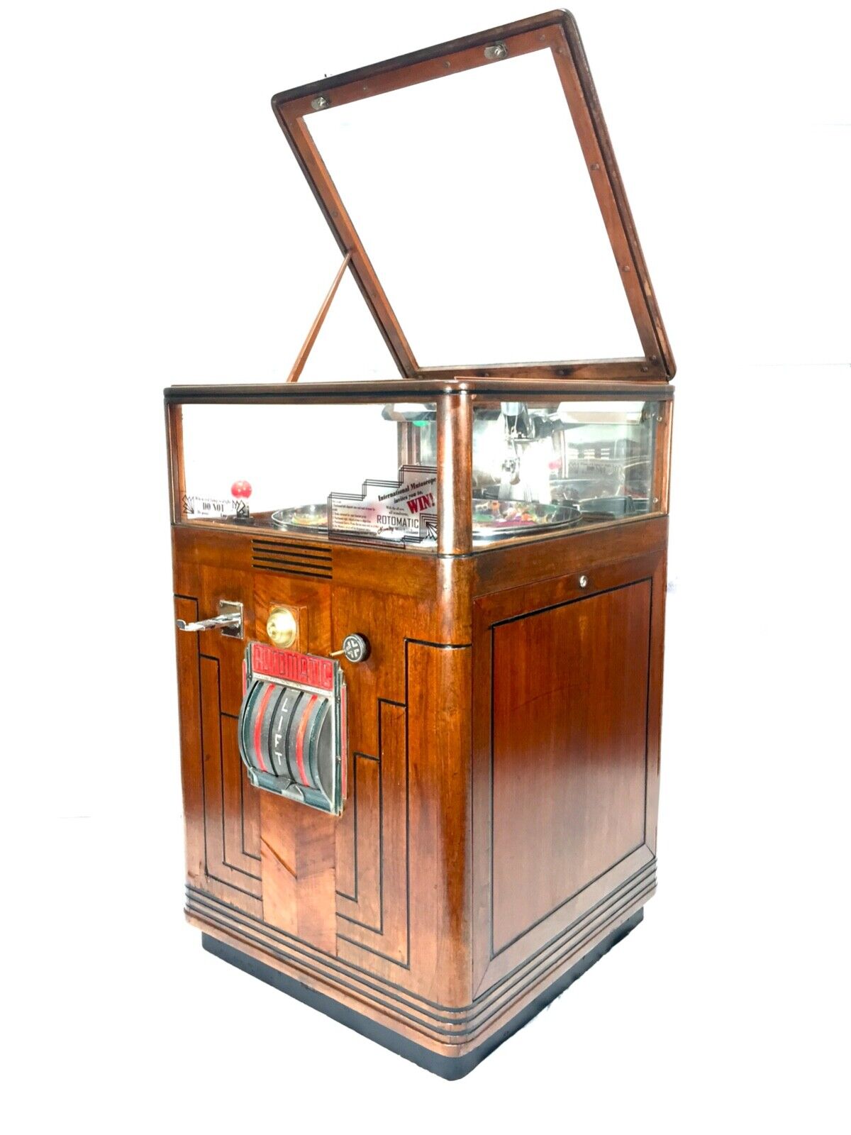 Antique 1930s Rotomatic Coin Operated Arcade Machine By Mutoscope Reel Working