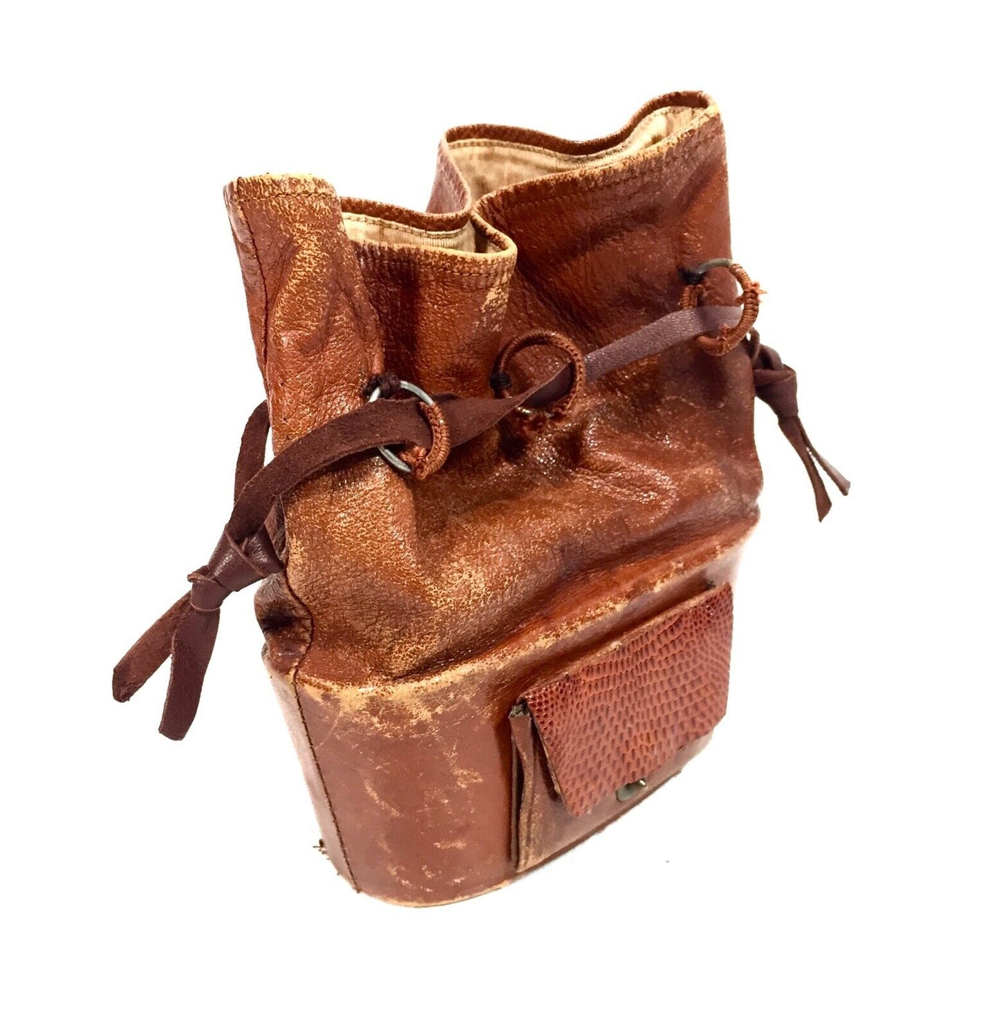 Antique 19th Century Opera Glasses In Rare Leather Bag / Case / Binoculars