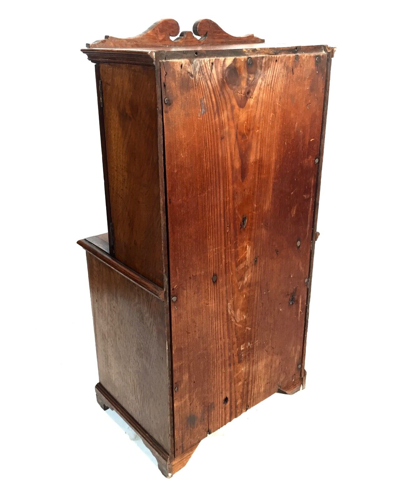 Antique Miniature 19th Century Wooden Oak Display Cabinet Apprentice Furniture