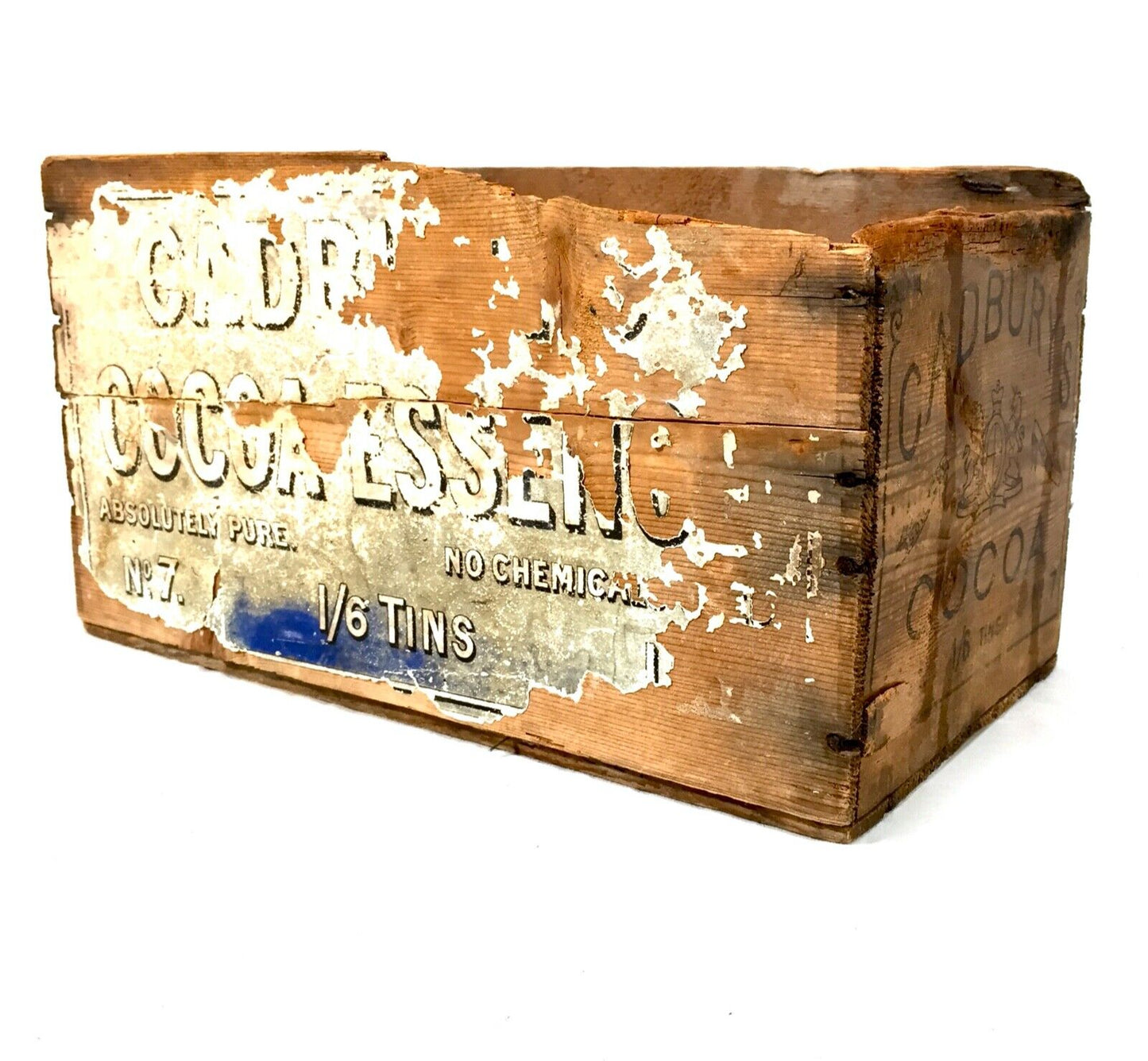 Antique Advertising - Cadbury's Chocolate Cocoa Wooden Shop Display Box / c1910