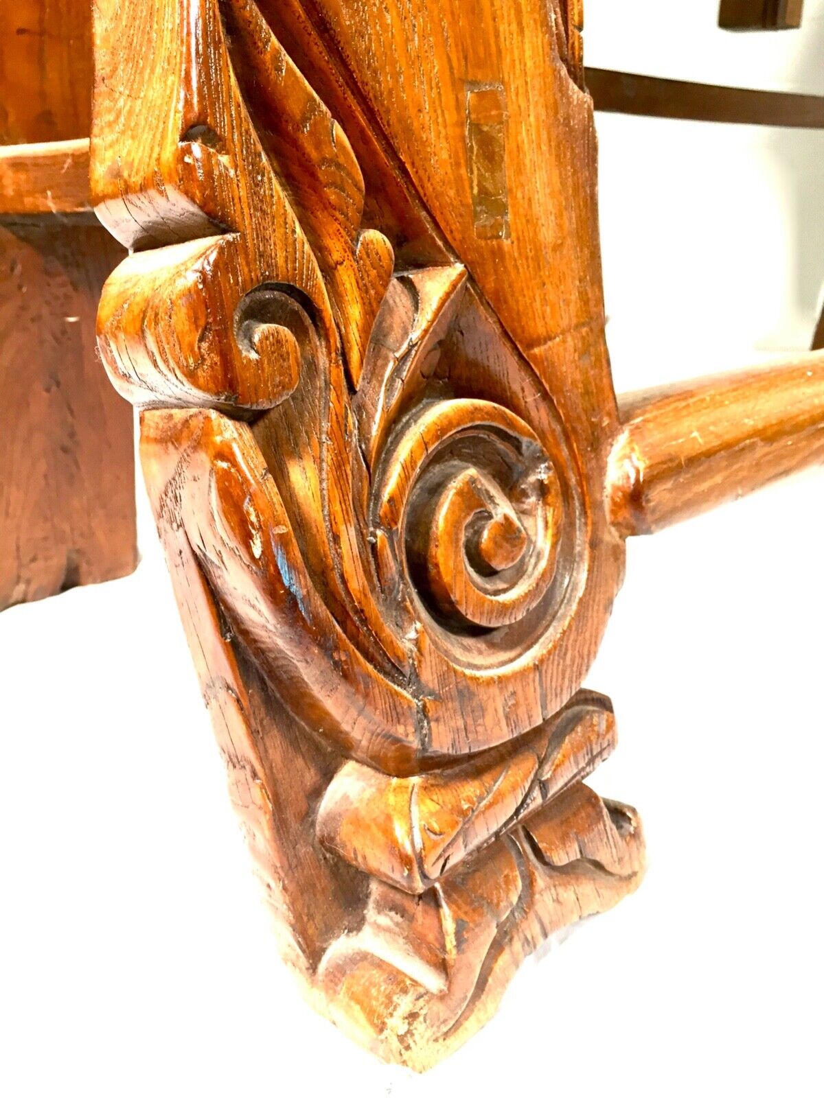 Antique Chinese Buddhist Temple / Opera Bench Elm Wood / 19th Century / c.1890