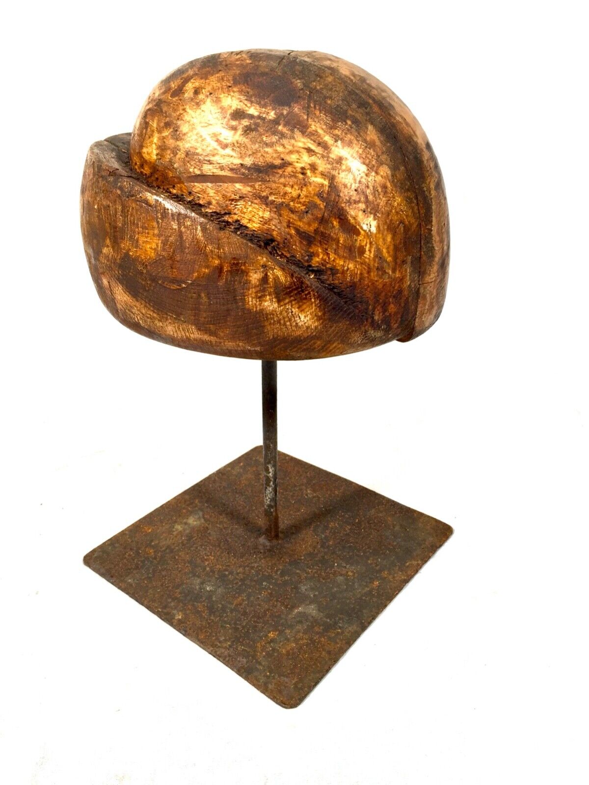 Antique Wooden Milliner's Head / Hat / Wig Maker's Display / 19th Century c.1880