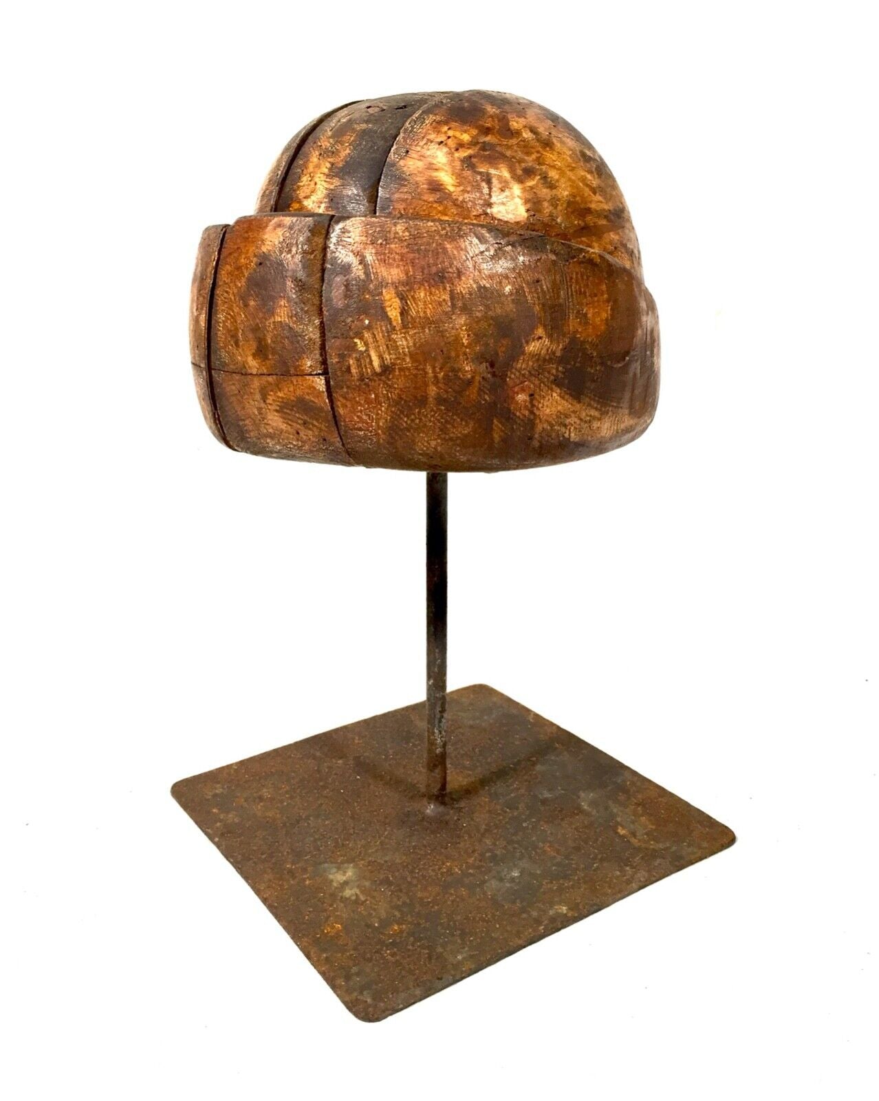 Antique Wooden Milliner's Head / Hat / Wig Maker's Display / 19th Century c.1880