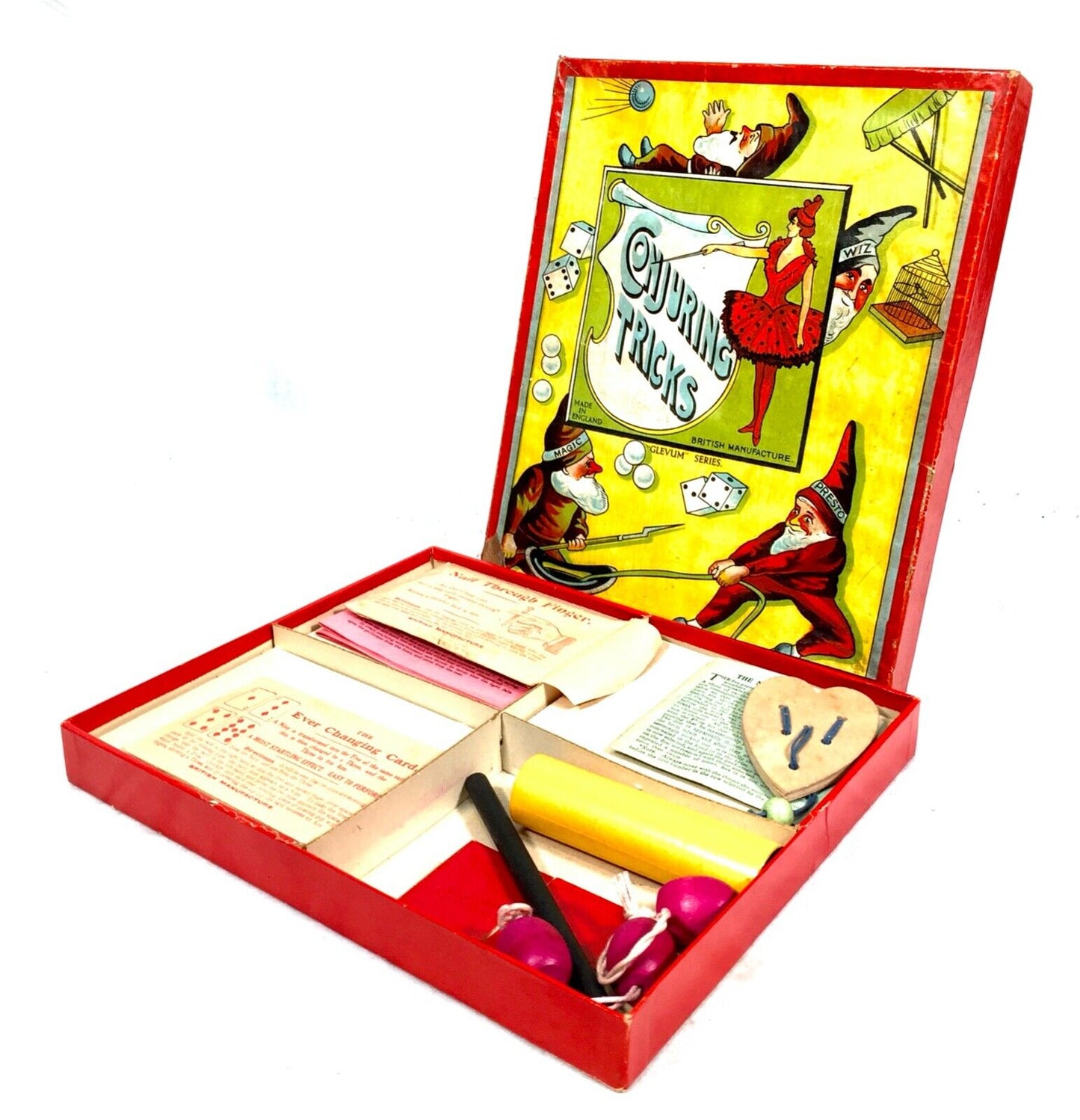 Antique Robert Brothers Glevum Series Magic Trick Toy Game Set , England c.1920